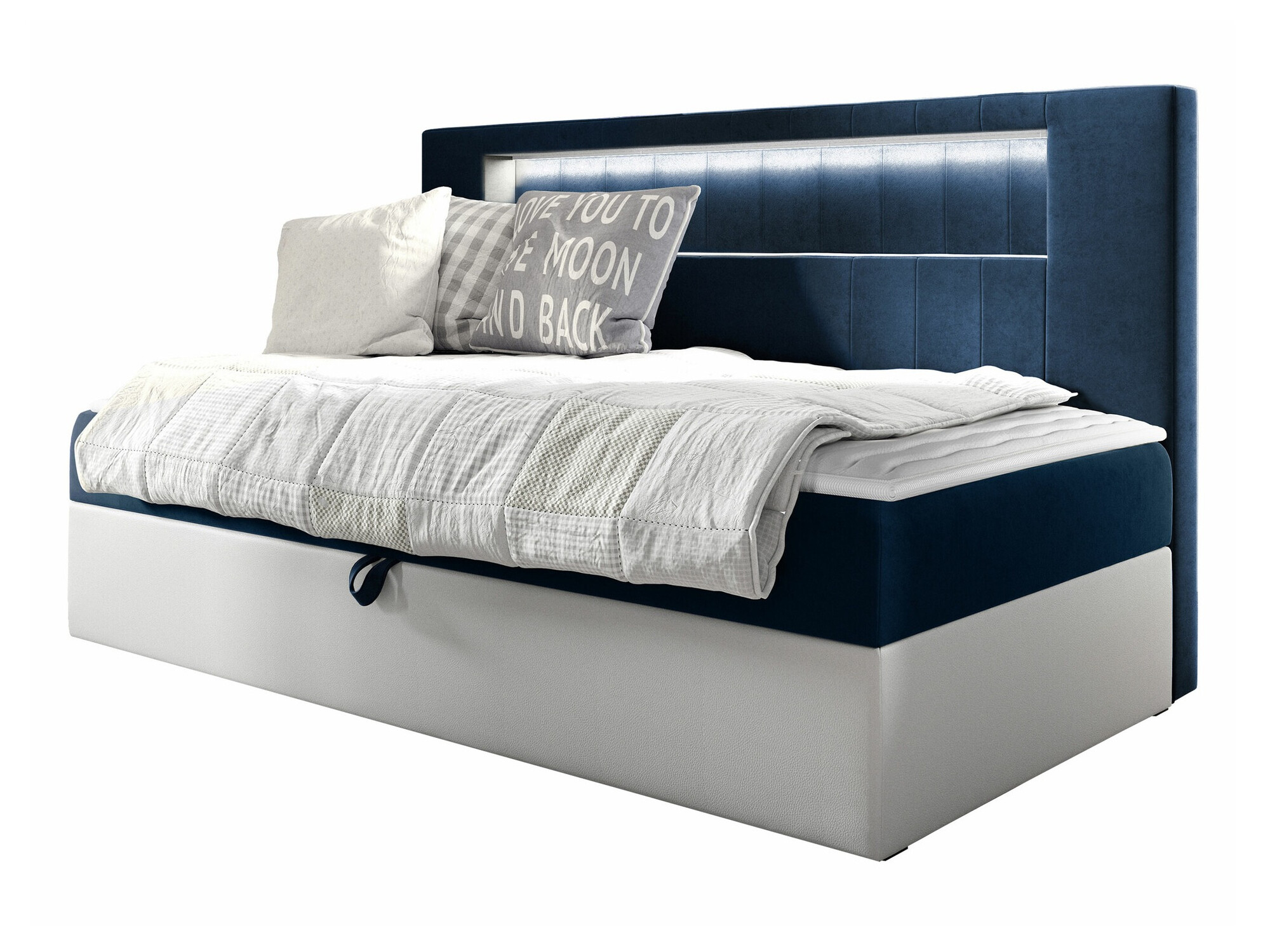 Boxspring postelja Baltimore 168 (Soft 017 + Fresh 11)
