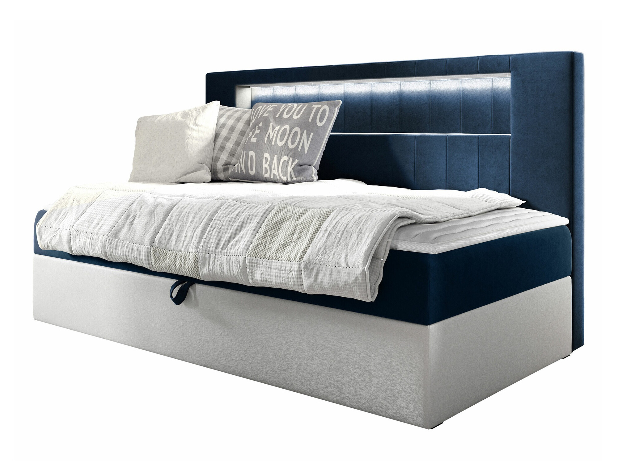 Boxspring postelja Lucus IV (Soft 017 + Fresh 11)