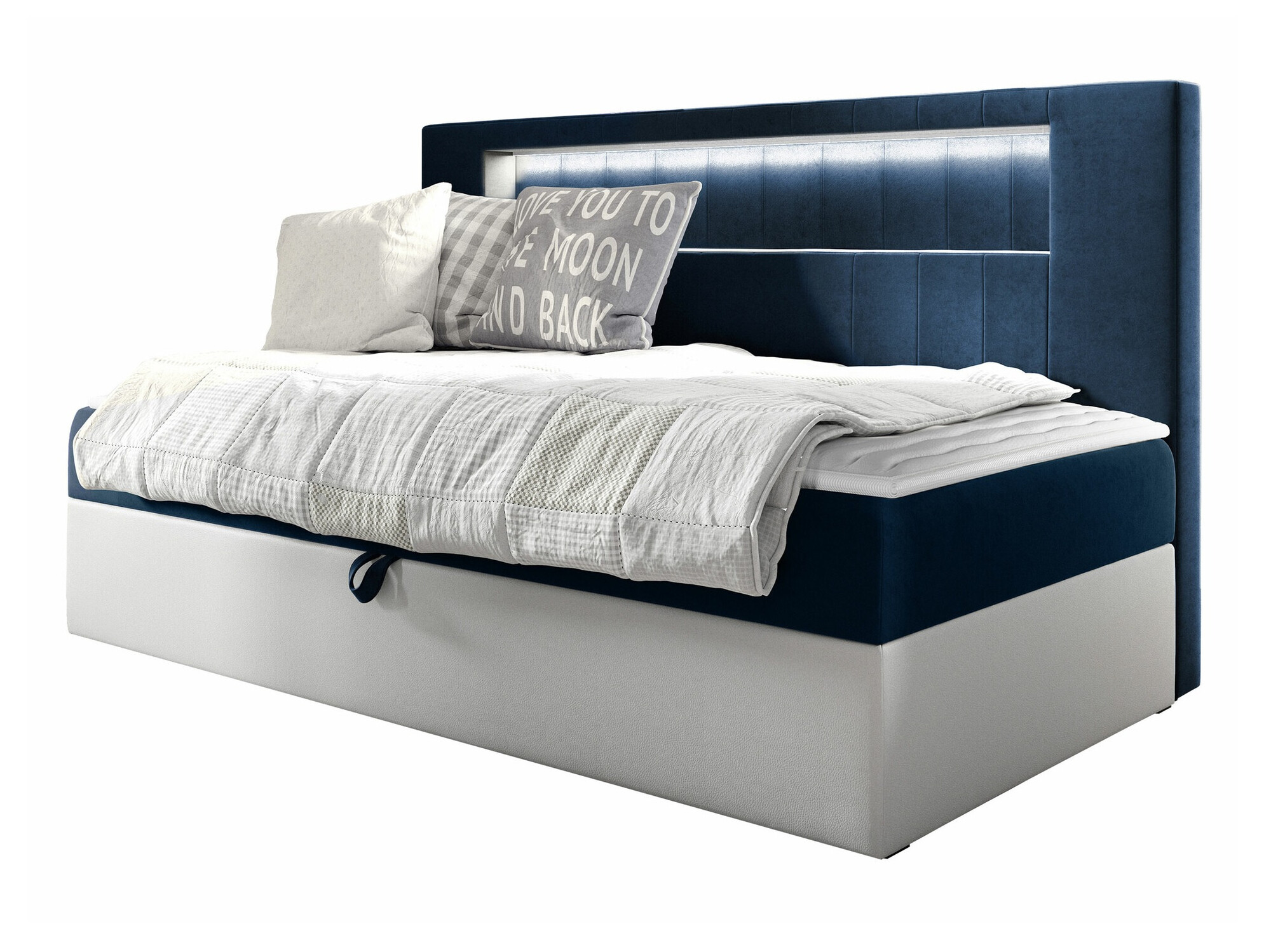 Boxspring postelja Lucus IV (Soft 017 + Fresh 11)