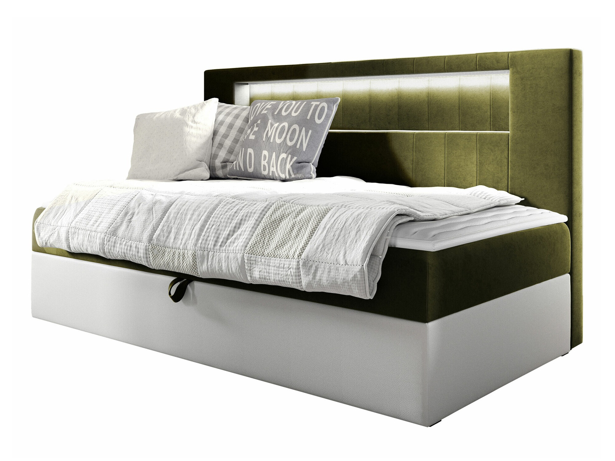 Boxspring postelja Lucus IV (Soft 017 + Fresh 12)