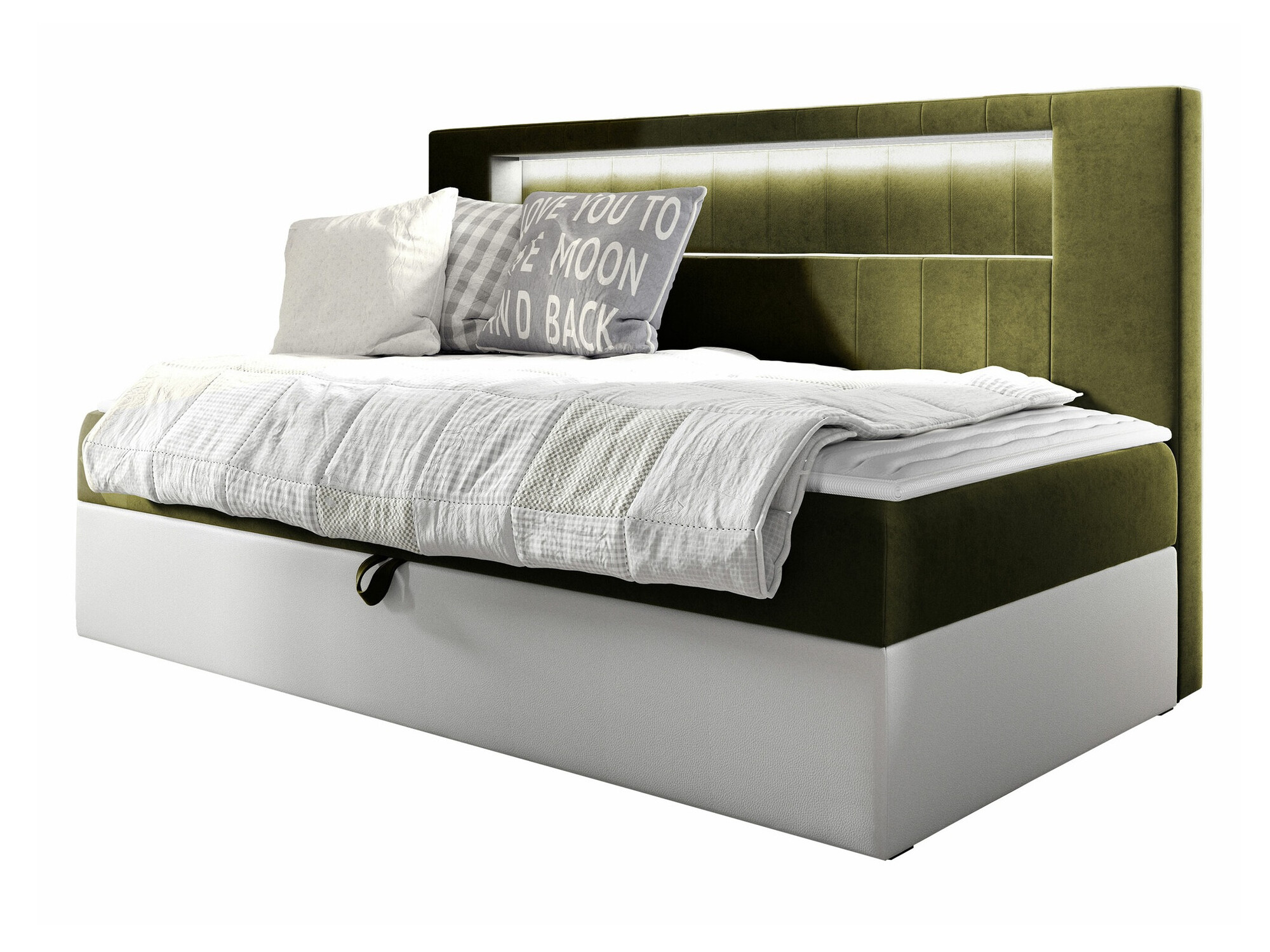 Boxspring postelja Lucus IV (Soft 017 + Fresh 12)