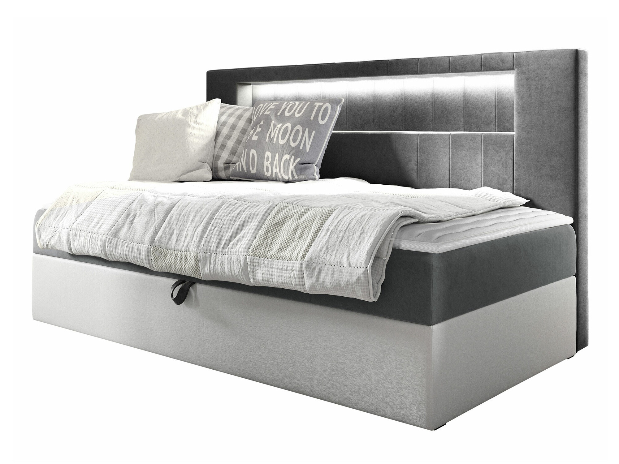 Boxspring postelja Lucus IV (Soft 017 + Fresh 14)
