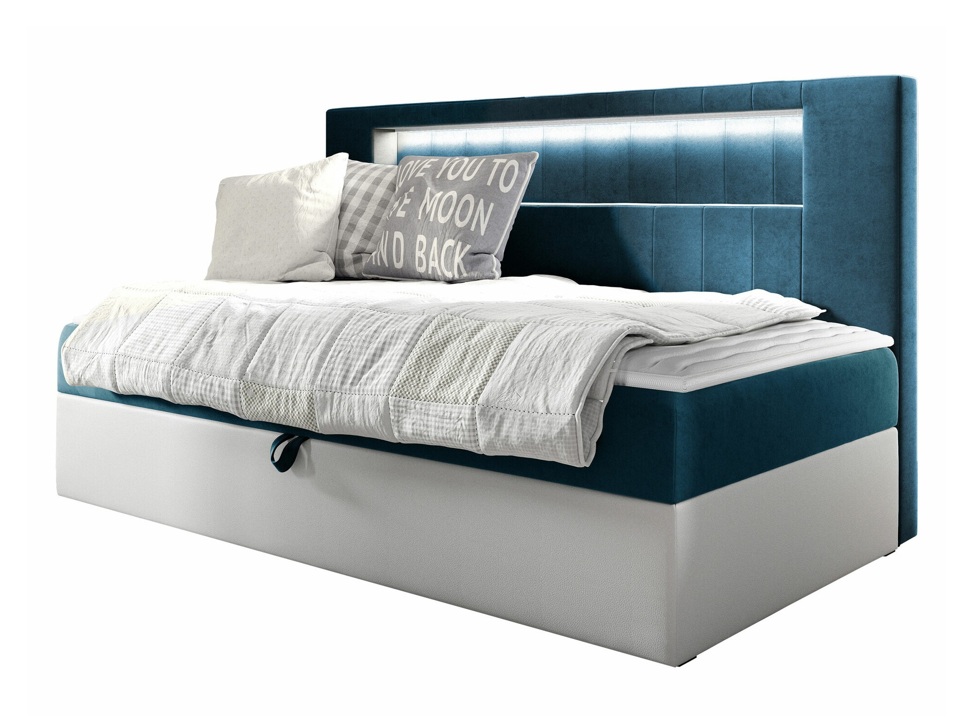 Boxspring postelja Lucus IV (Soft 017 + Fresh 34)