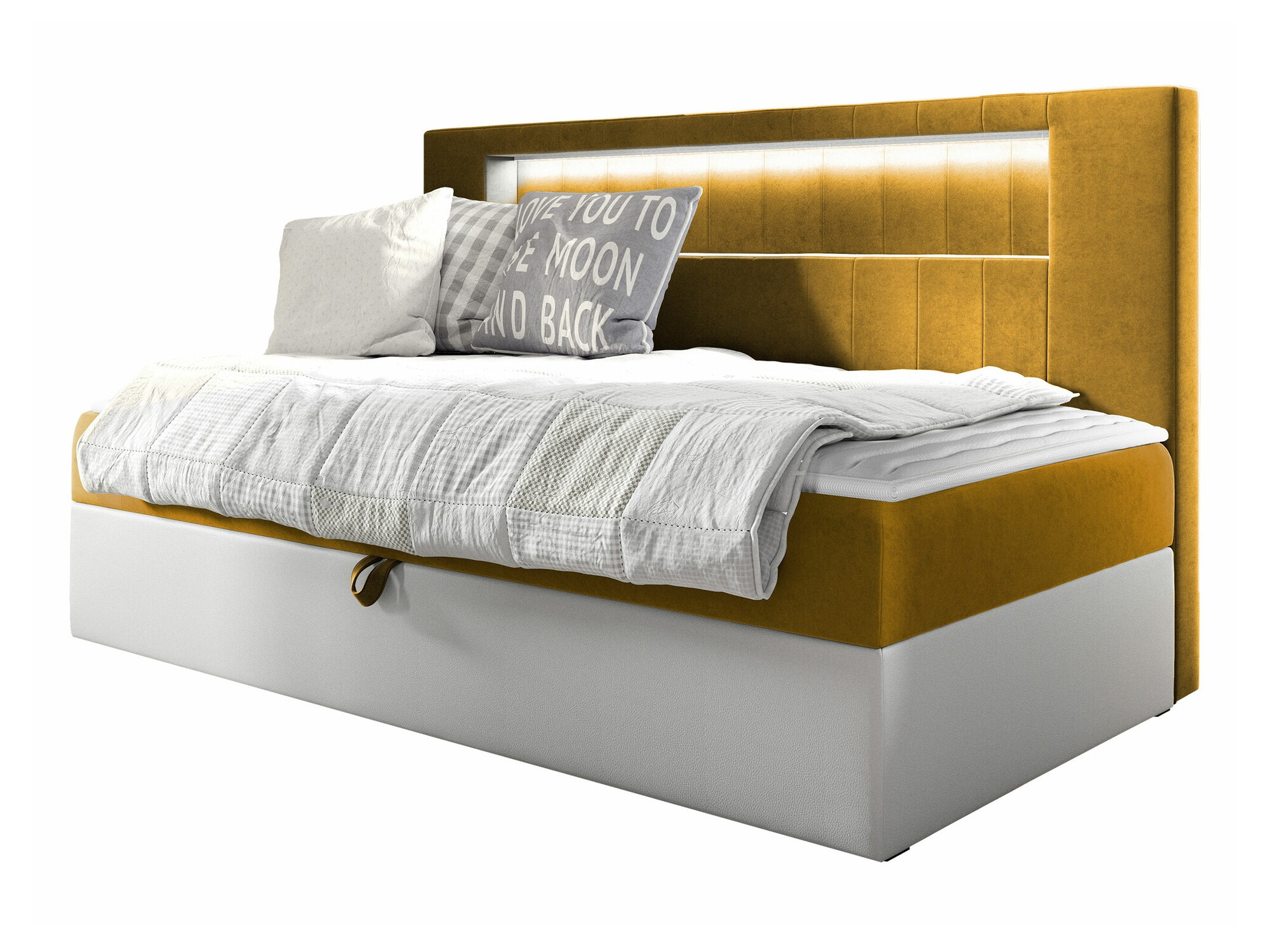 Boxspring postelja Lucus IV (Soft 017 + Fresh 37)