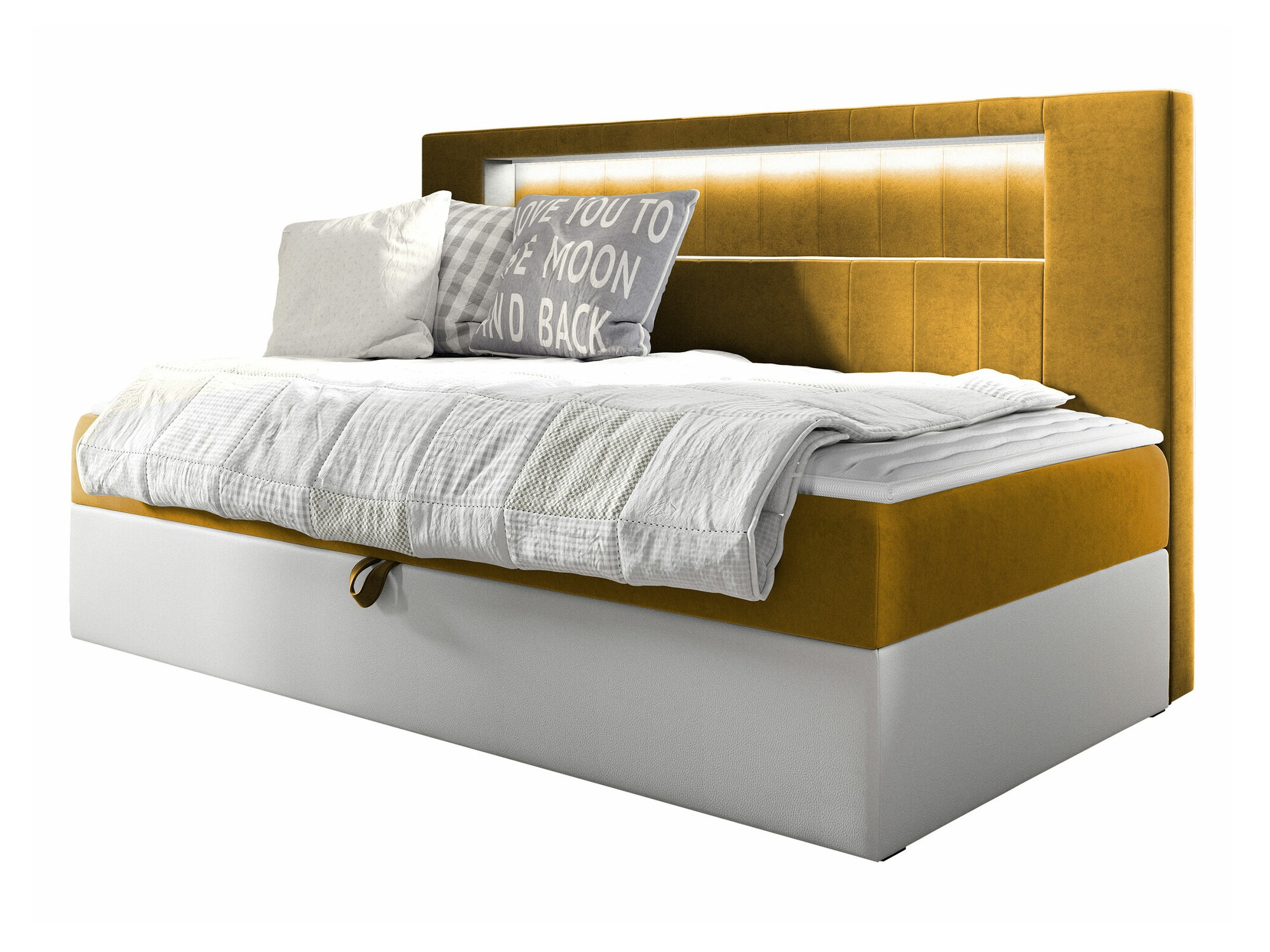 Boxspring postelja Lucus IV (Soft 017 + Fresh 37)