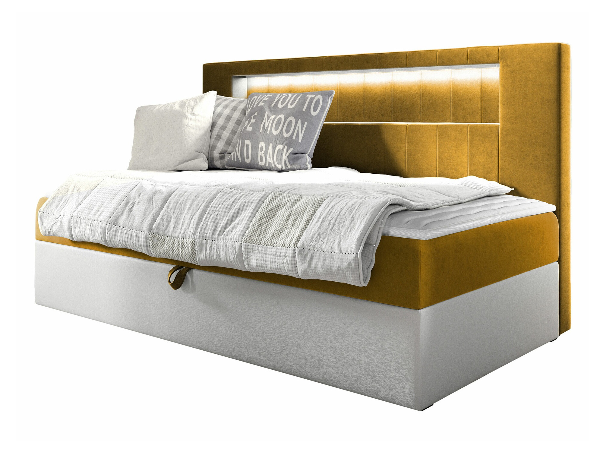 Boxspring postelja Lucus IV (Soft 017 + Fresh 37)