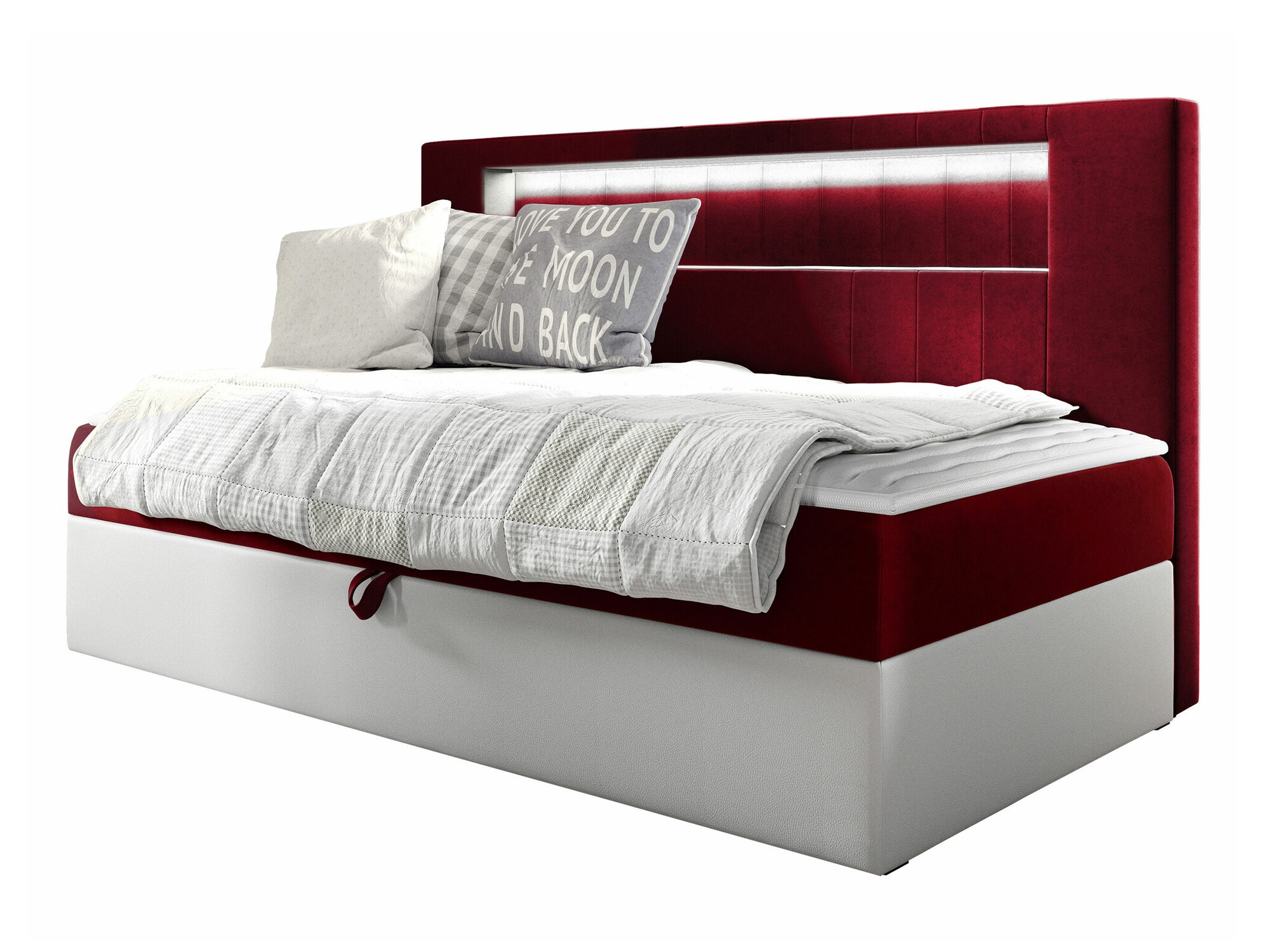 Boxspring postelja Lucus IV (Soft 017 + Fresh 8)