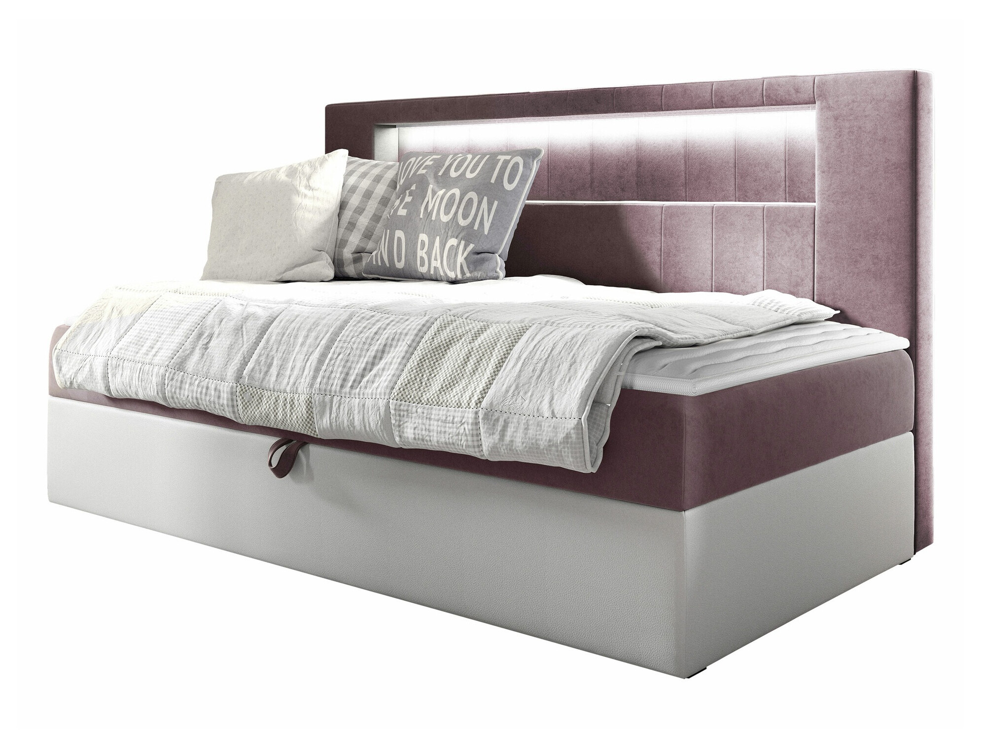 Boxspring postelja Lucus IV (Soft 017 + Fresh 9)