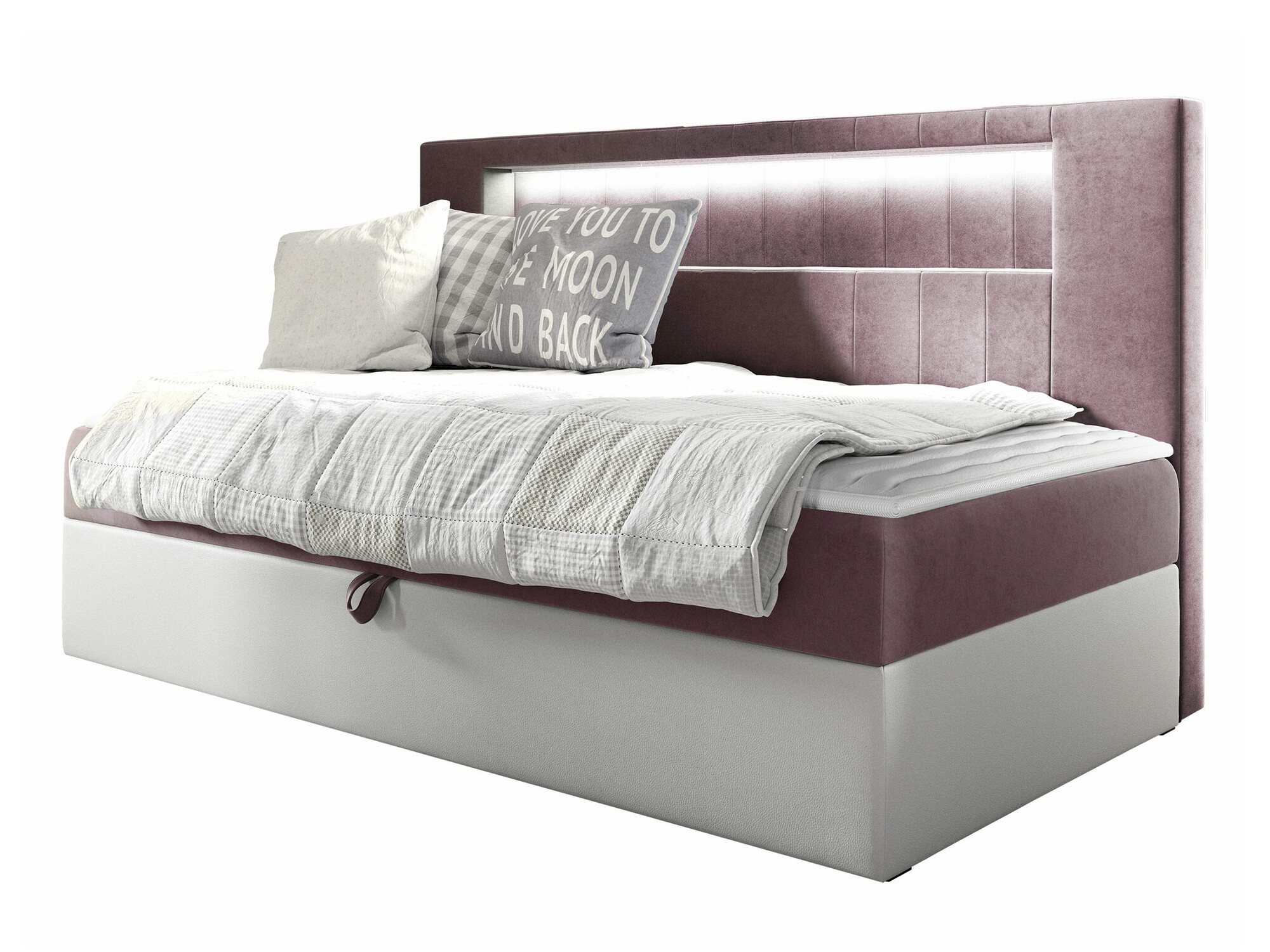 Boxspring postelja Lucus IV (Soft 017 + Fresh 9)