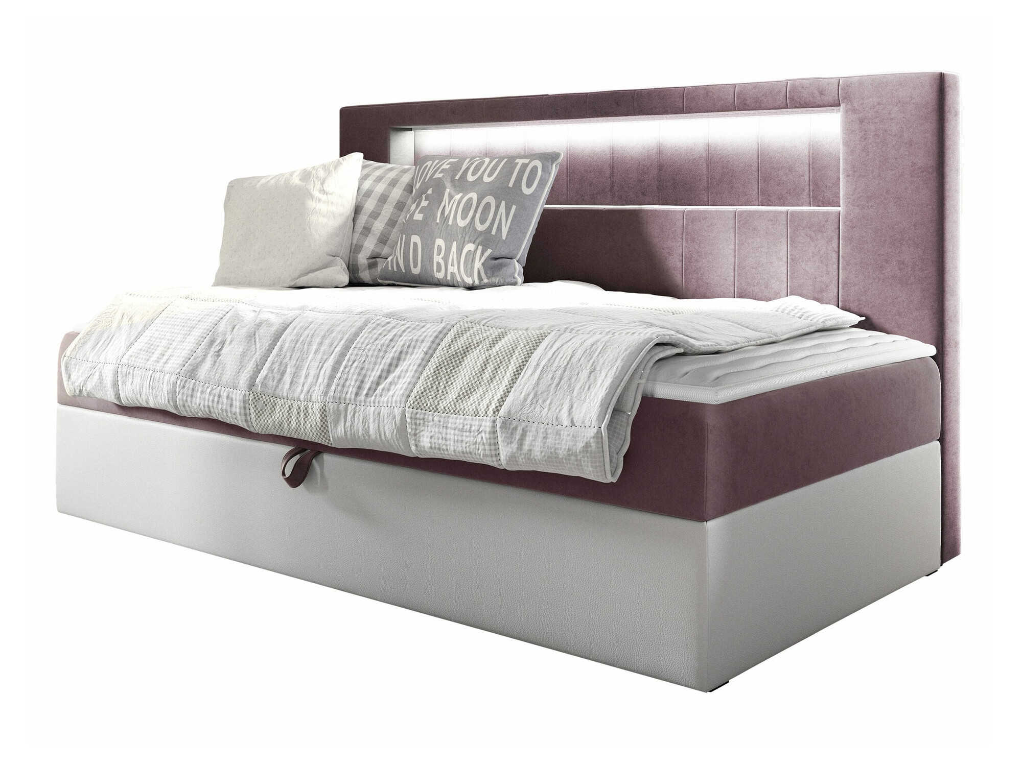 Boxspring postelja Lucus IV (Soft 017 + Fresh 9)