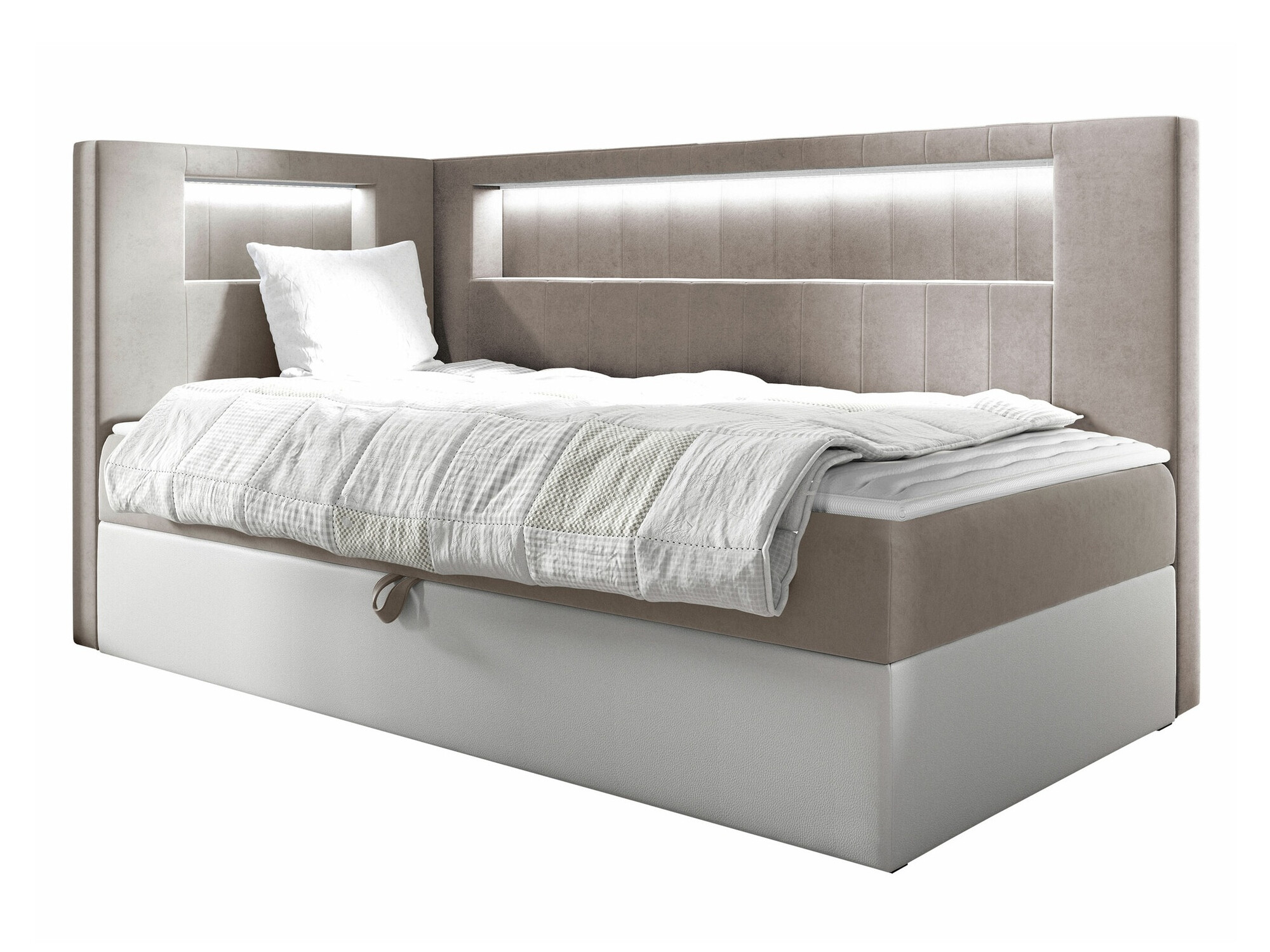 Boxspring postelja Baltimore 172 (Soft 017 + Fresh 1)