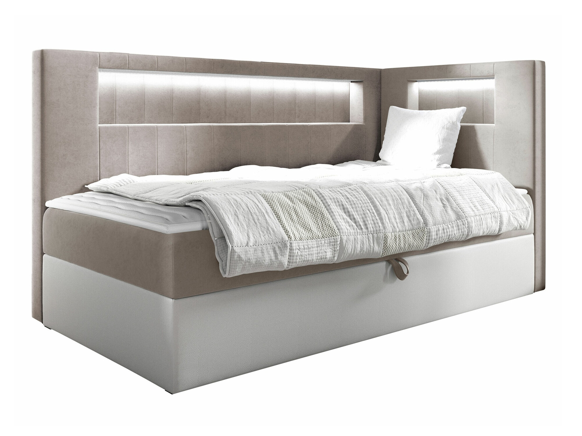 Boxspring postelja Baltimore 172 (Soft 017 + Fresh 1)