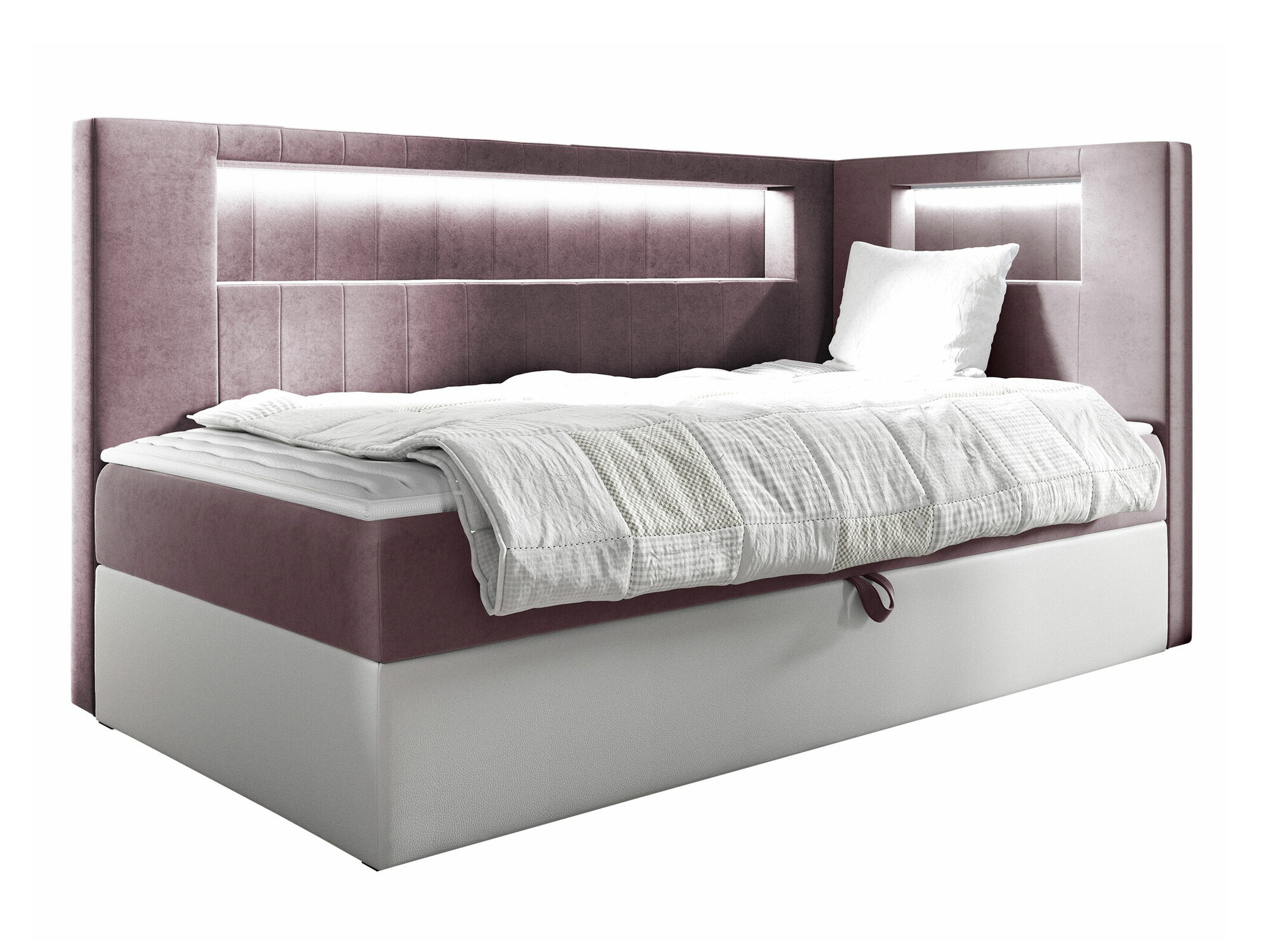 Boxspring postelja Baltimore 172 (Soft 017 + Fresh 9)