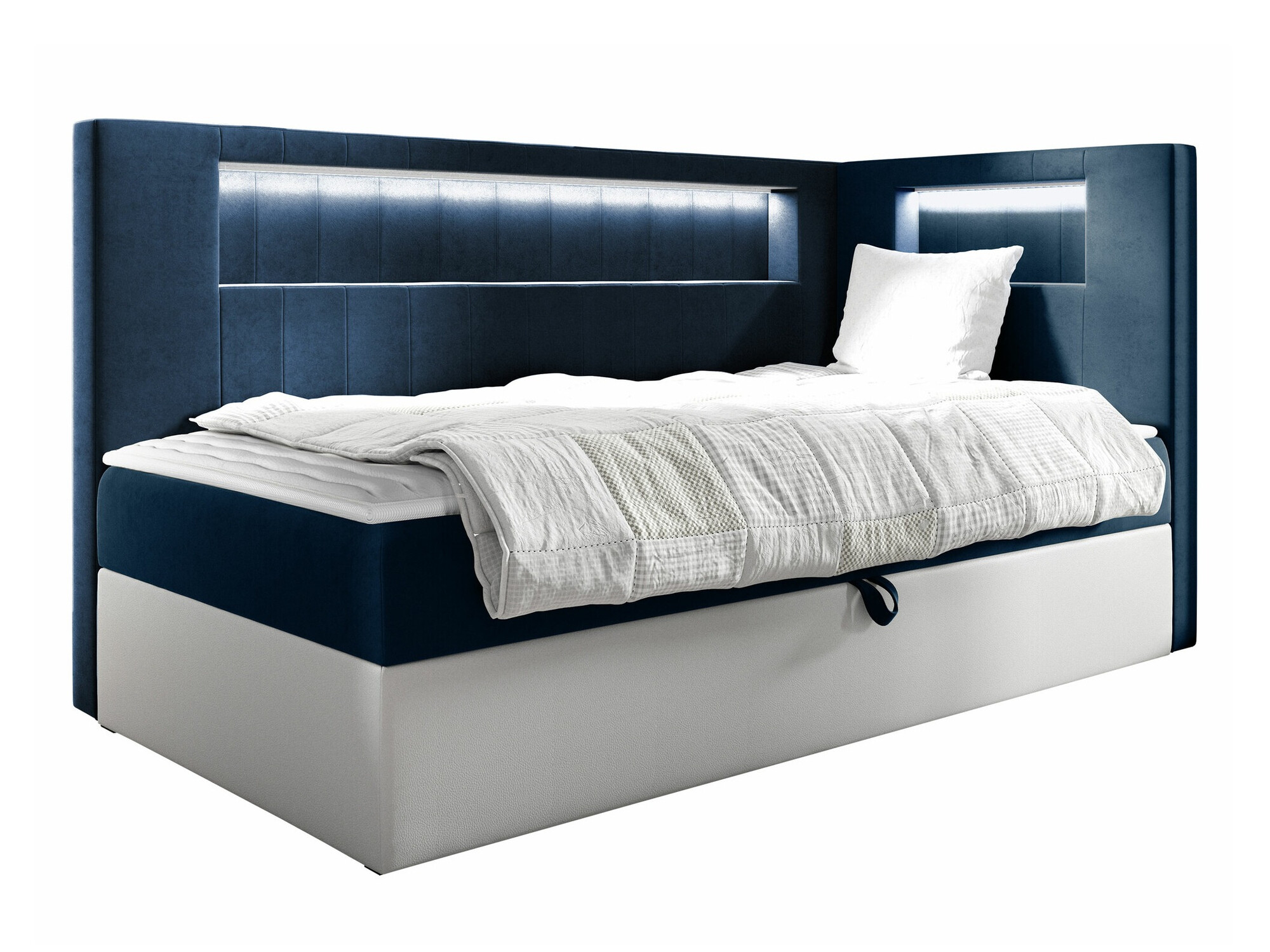Boxspring postelja Lucus VIII (Soft 017 + Fresh 11)