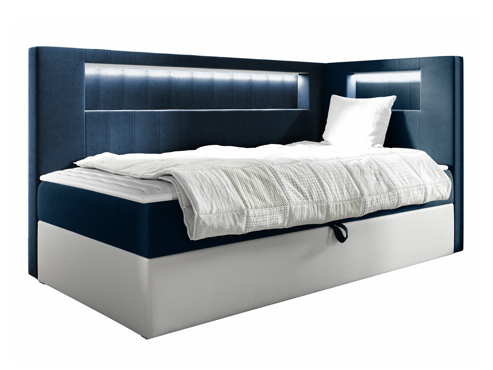 Boxspring postelja Lucus VIII (Soft 017 + Fresh 11)