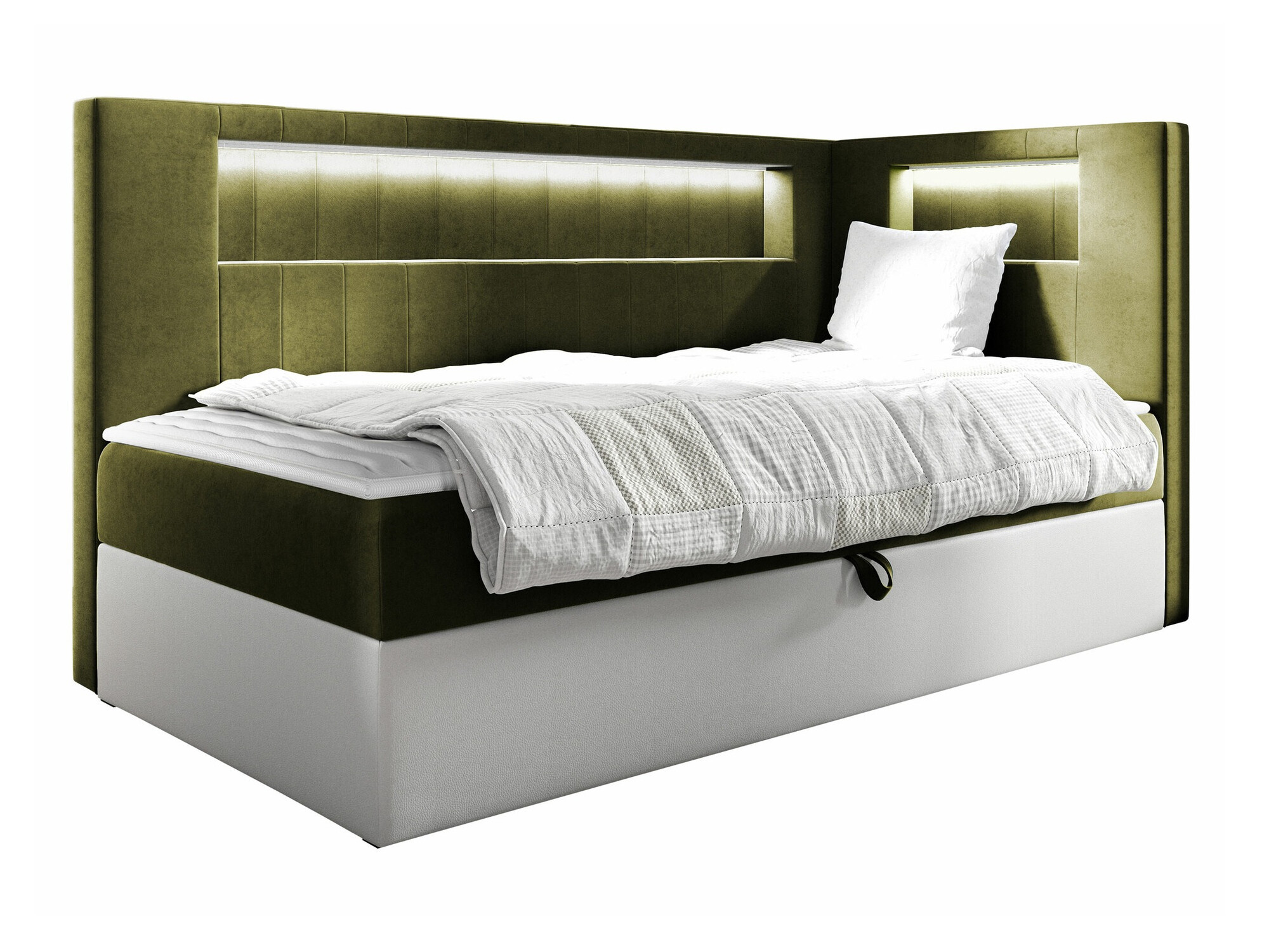 Boxspring postelja Lucus VIII (Soft 017 + Fresh 12)