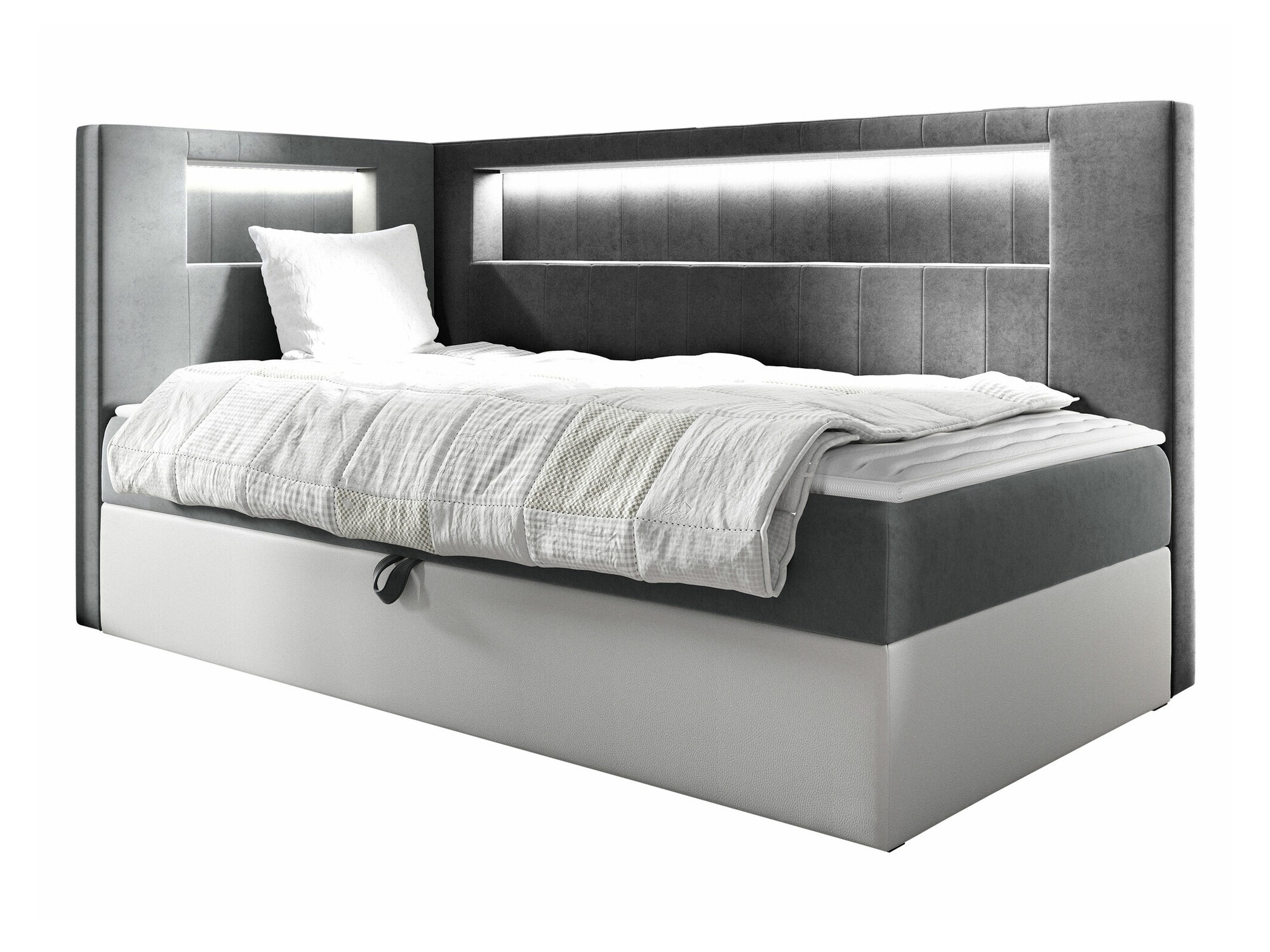 Boxspring postelja Lucus VIII (Soft 017 + Fresh 14)