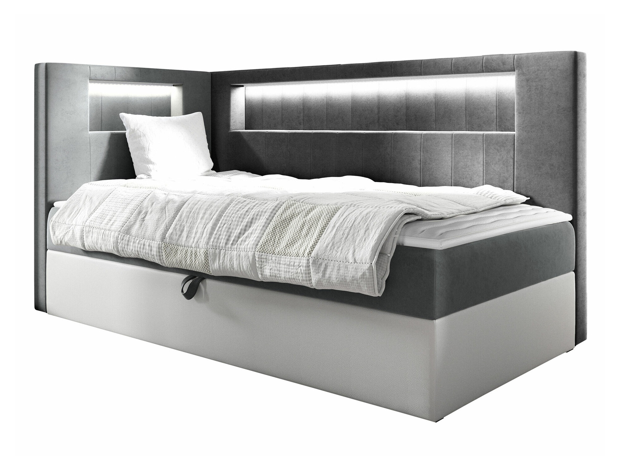 Boxspring postelja Lucus VIII (Soft 017 + Fresh 14)