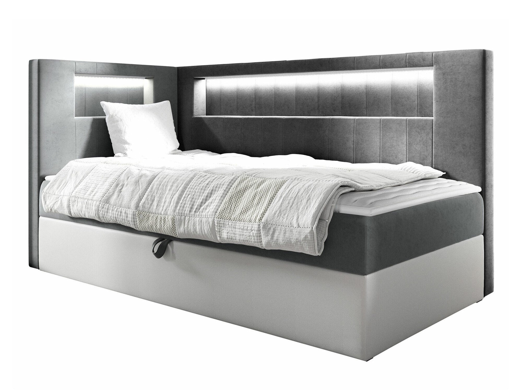 Boxspring postelja Lucus VIII (Soft 017 + Fresh 14)