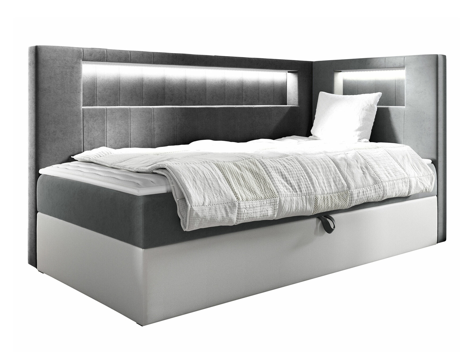 Boxspring postelja Lucus VIII (Soft 017 + Fresh 14)