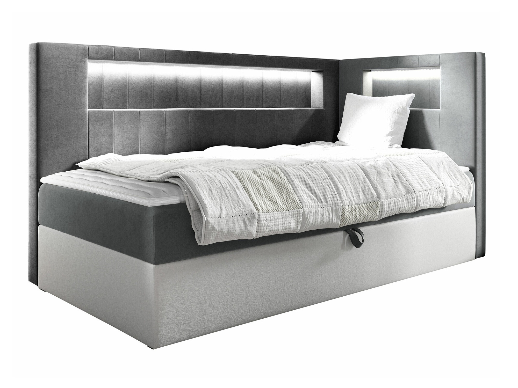 Boxspring postelja Lucus VIII (Soft 017 + Fresh 14)