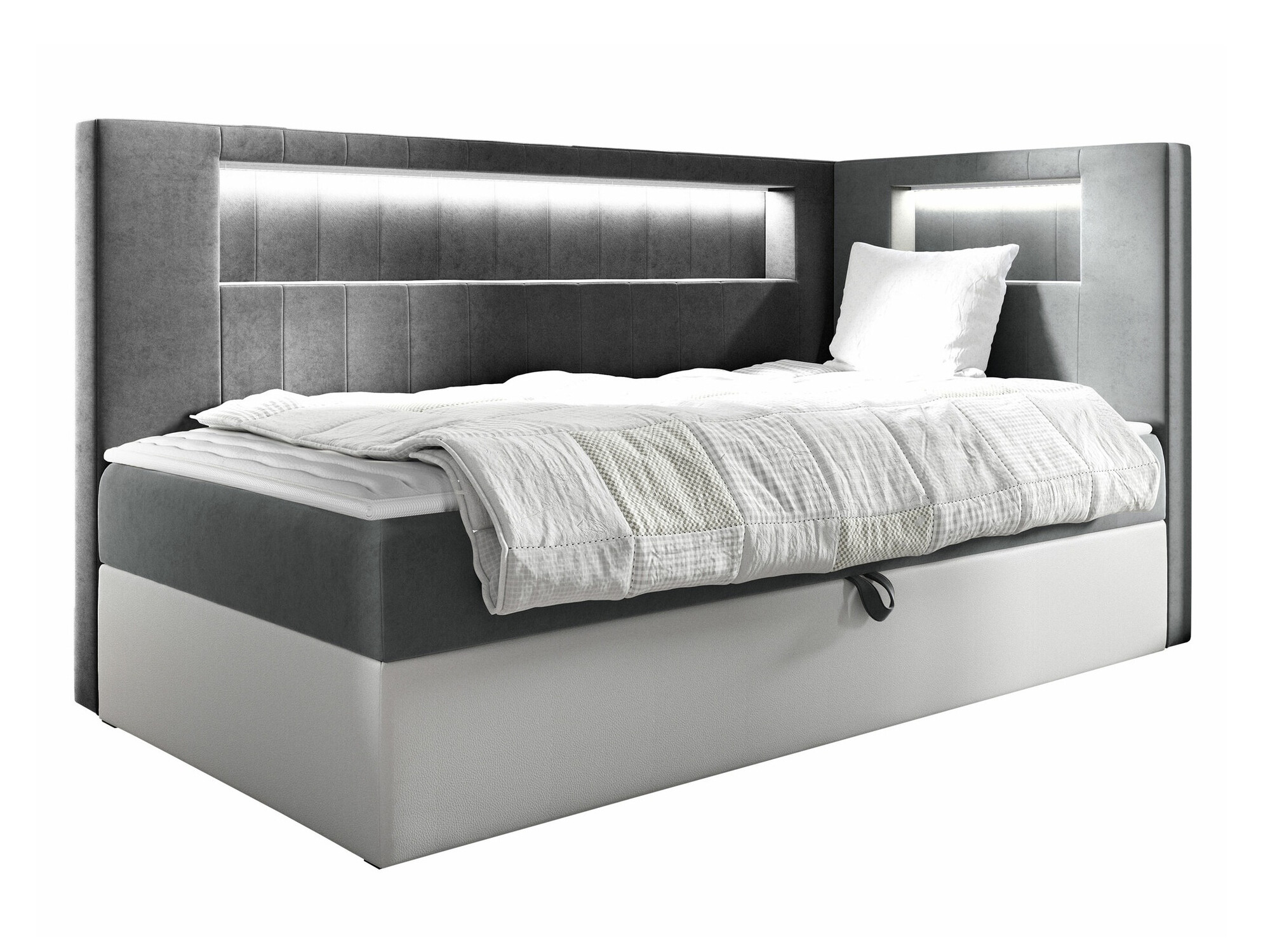Boxspring postelja Lucus VIII (Soft 017 + Fresh 14)