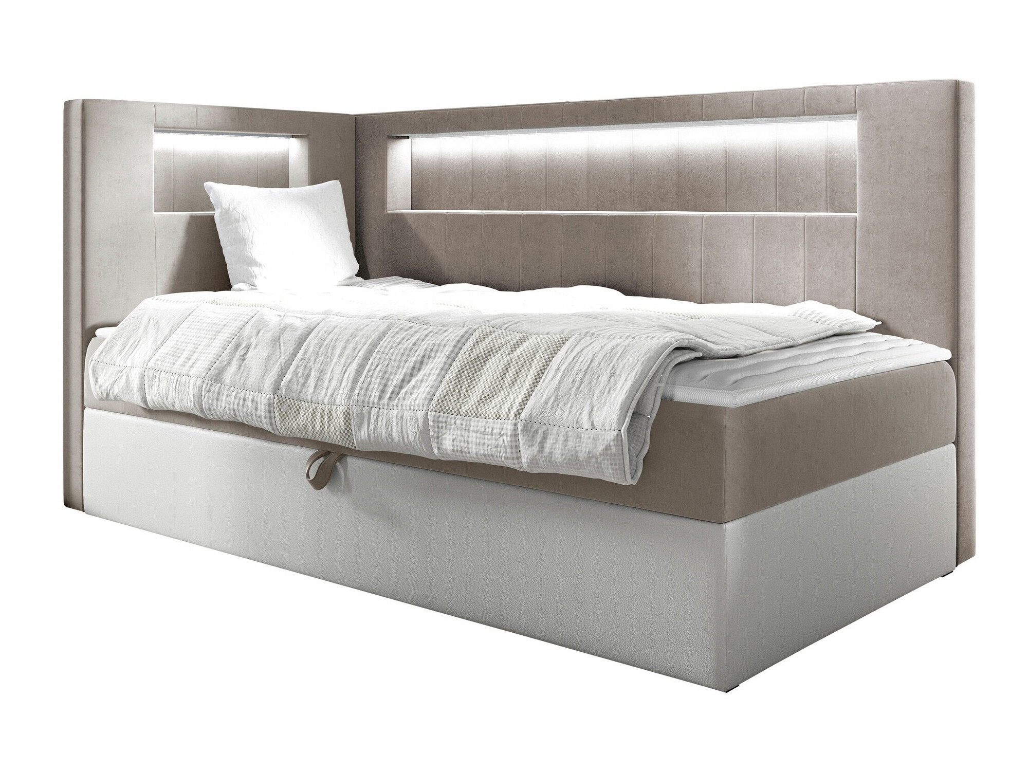 Boxspring postelja Lucus VIII (Soft 017 + Fresh 1)