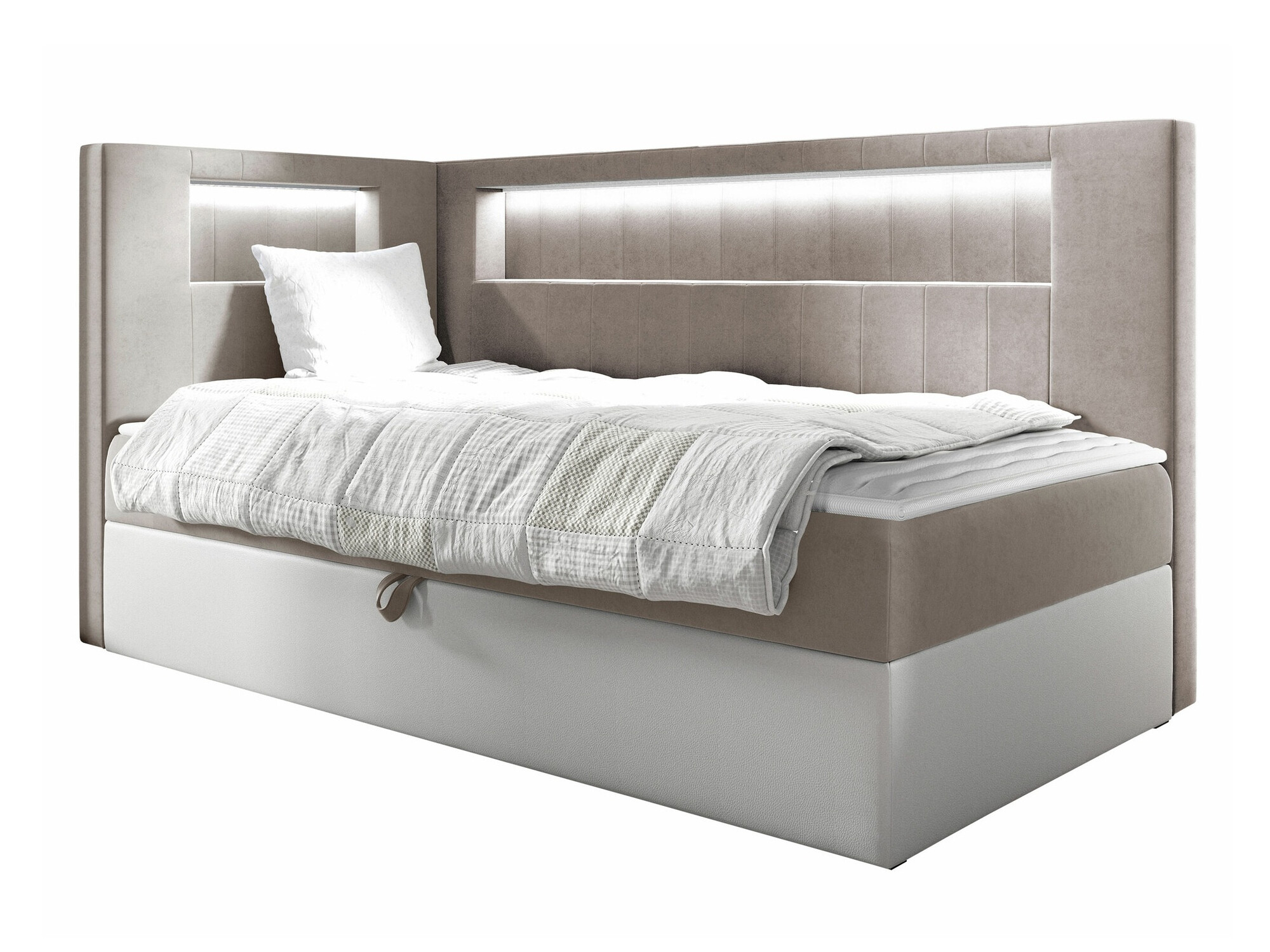 Boxspring postelja Lucus VIII (Soft 017 + Fresh 1)
