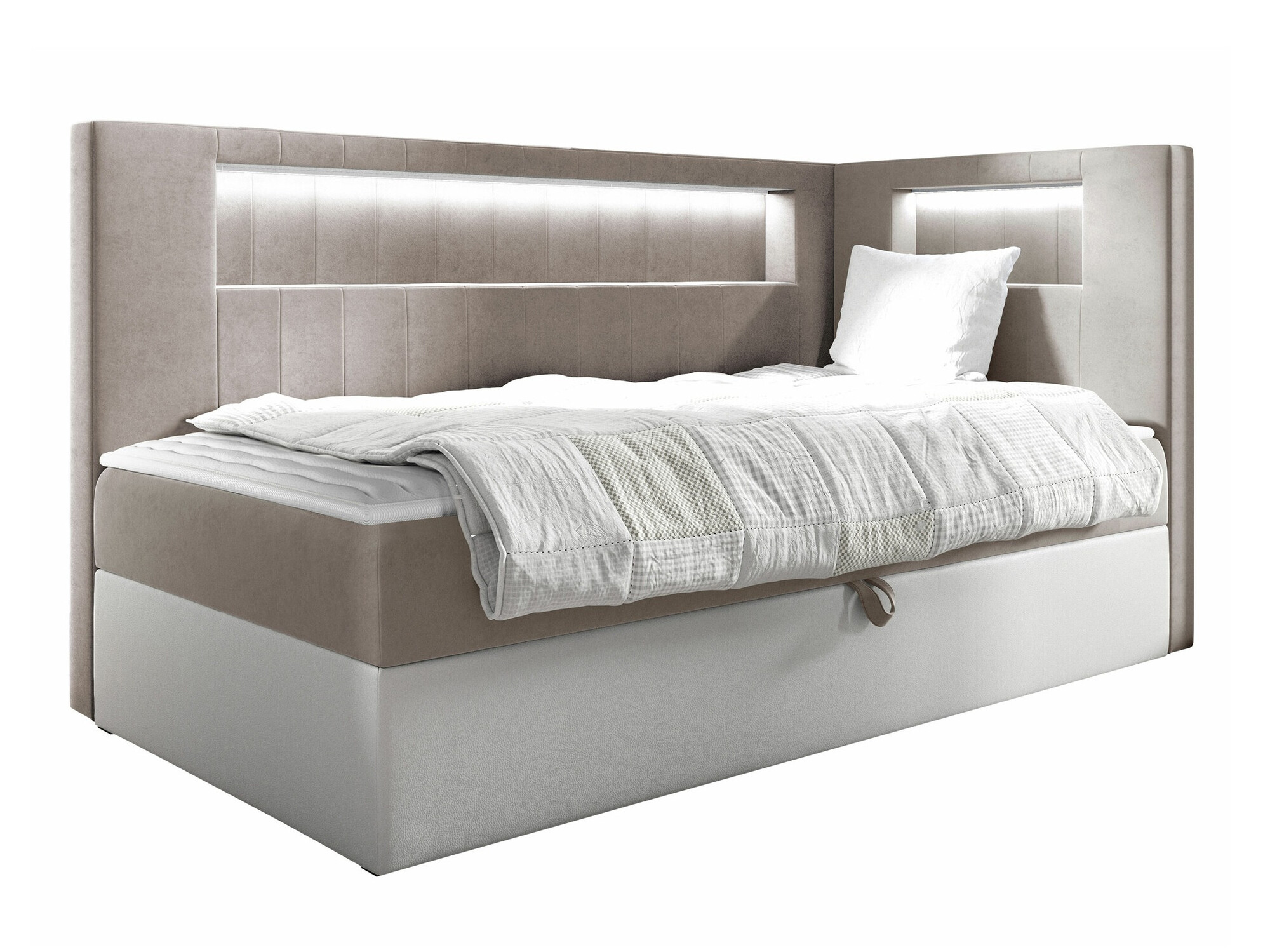 Boxspring postelja Lucus VIII (Soft 017 + Fresh 1)