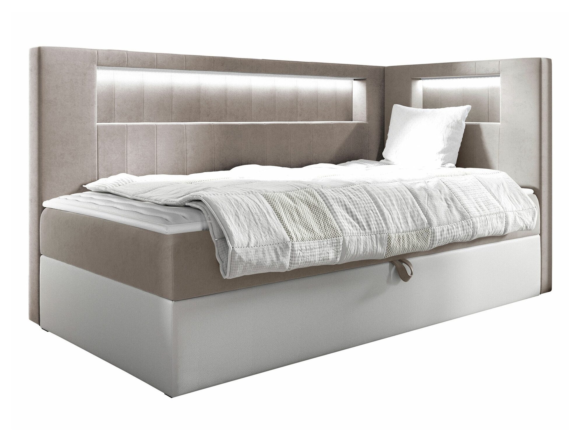 Boxspring postelja Lucus VIII (Soft 017 + Fresh 1)