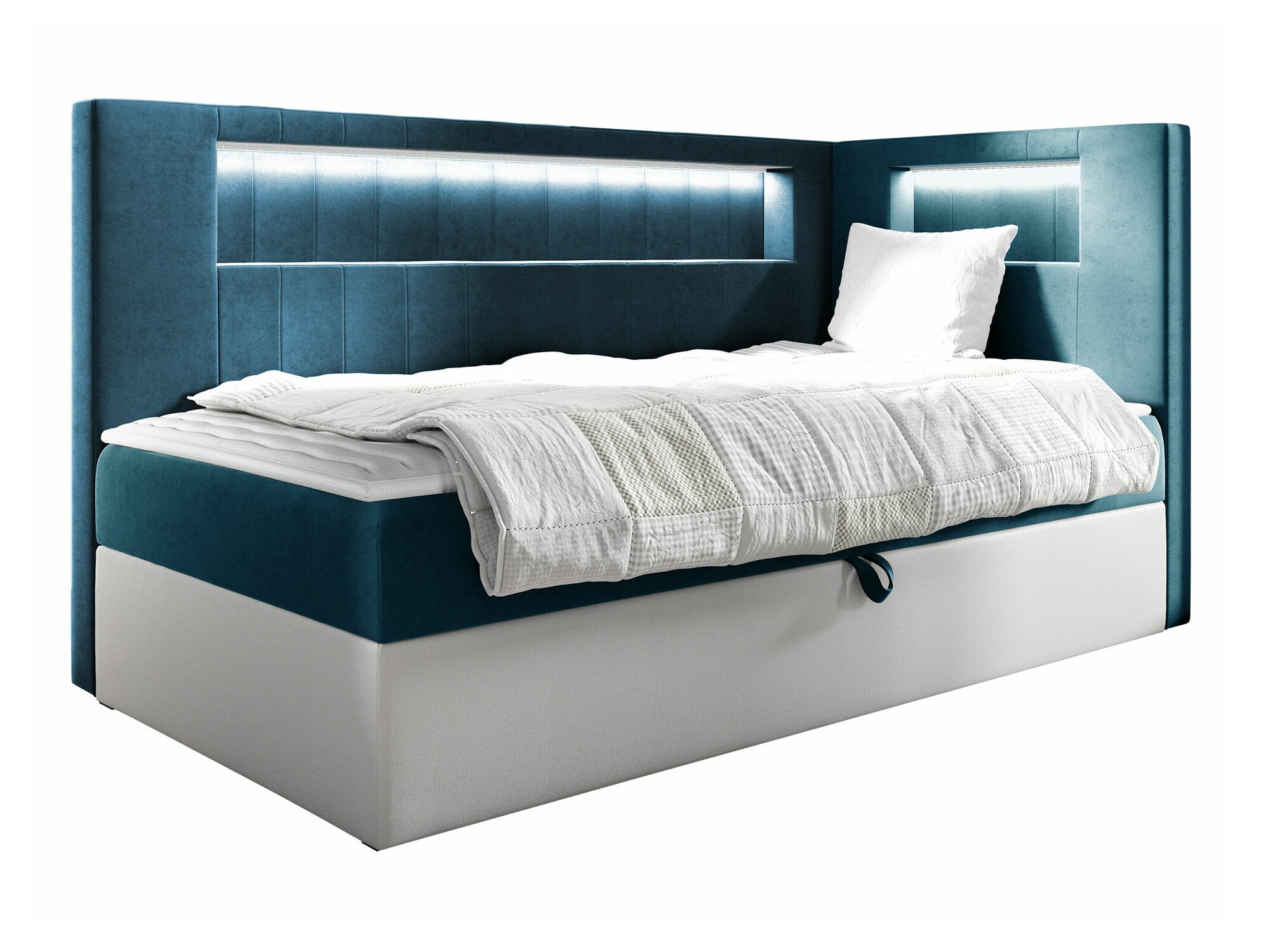 Boxspring postelja Lucus VIII (Soft 017 + Fresh 34)
