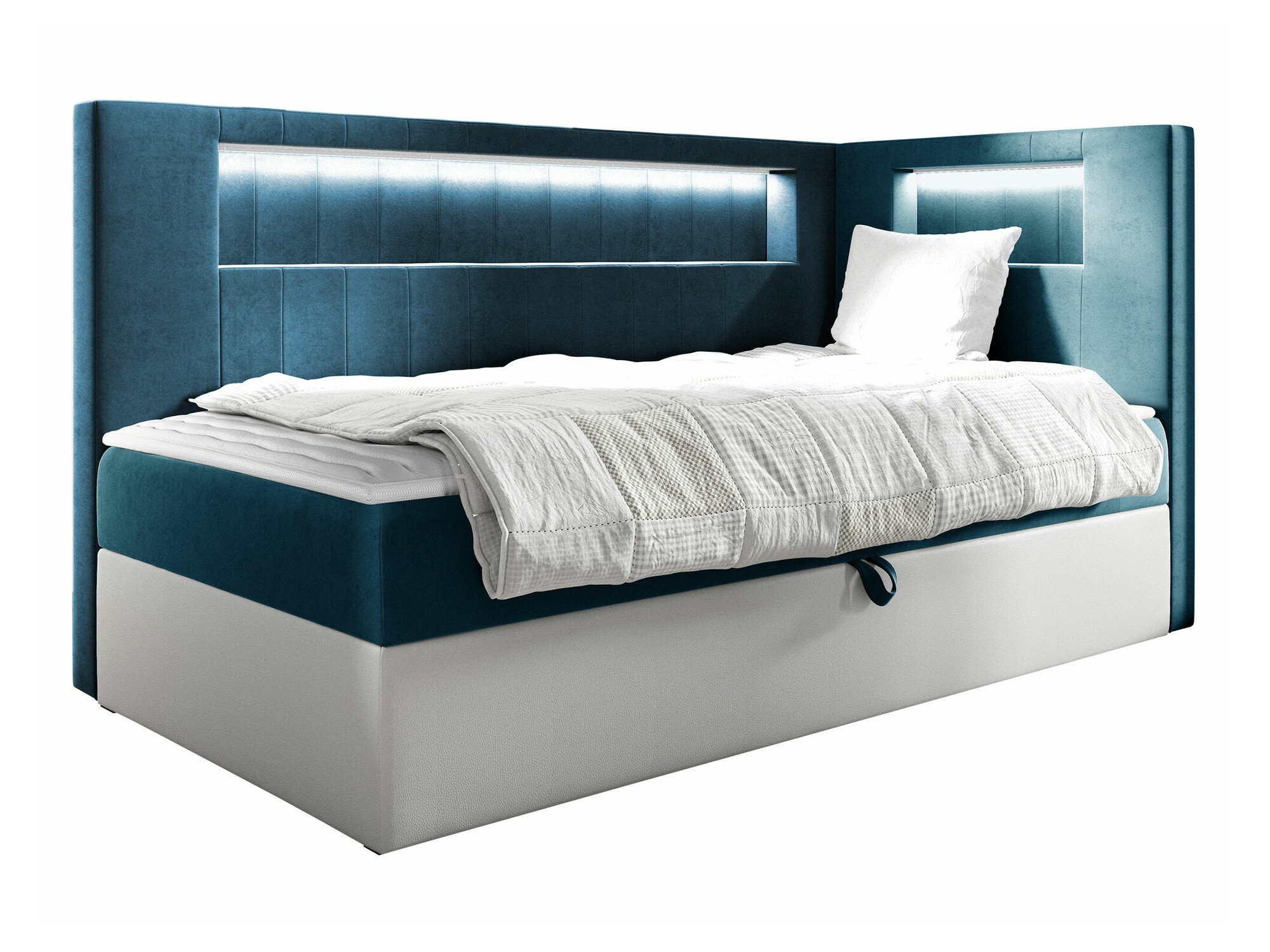 Boxspring postelja Lucus VIII (Soft 017 + Fresh 34)