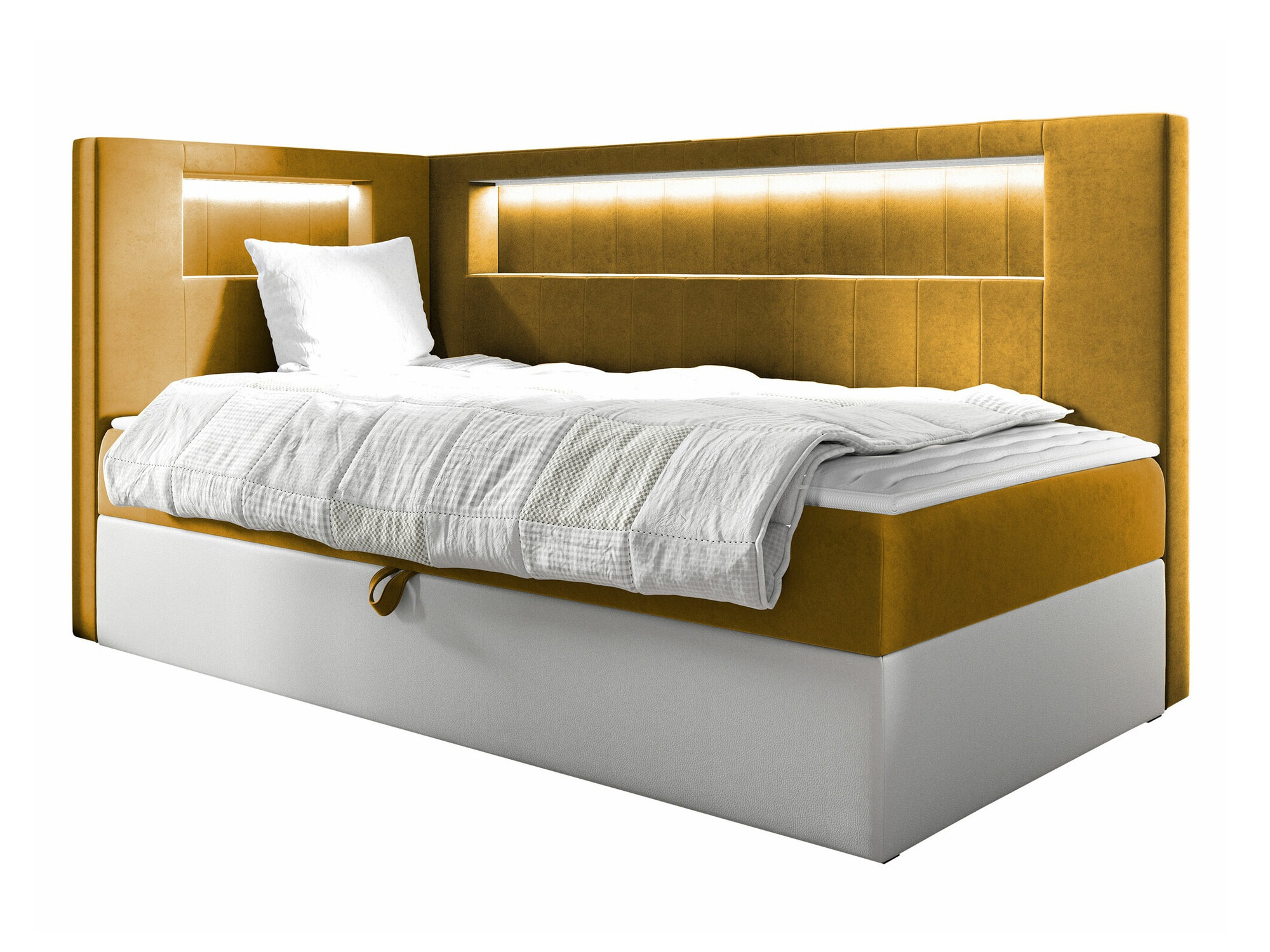 Boxspring postelja Lucus VIII (Soft 017 + Fresh 37)