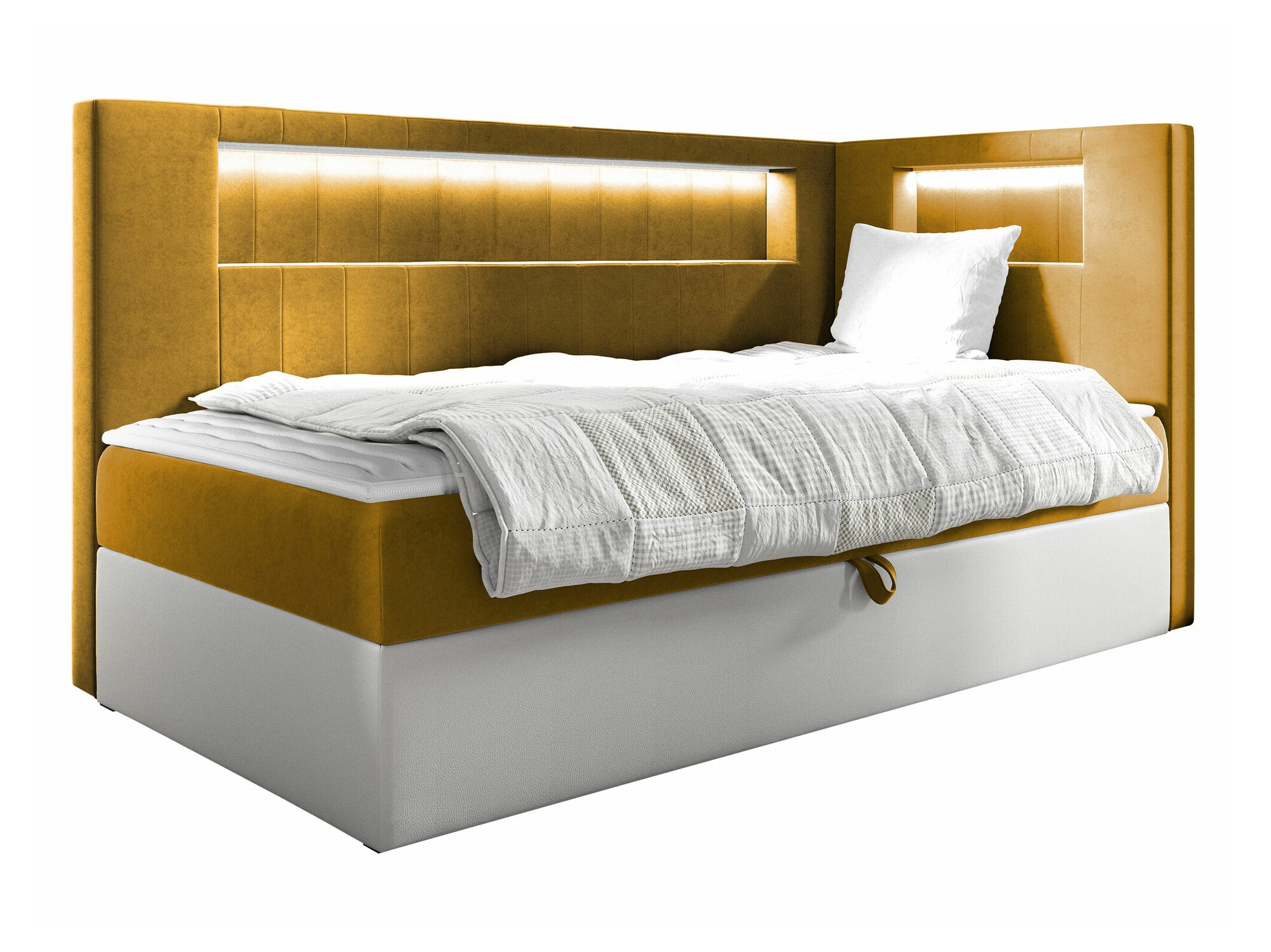 Boxspring postelja Lucus VIII (Soft 017 + Fresh 37)