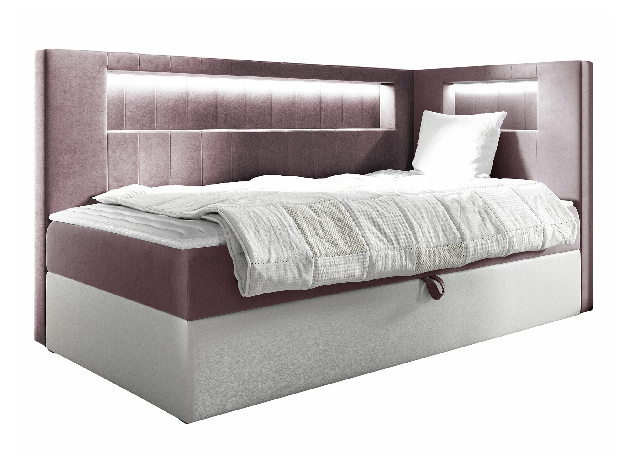 Boxspring postelja Lucus VIII (Soft 017 + Fresh 9)