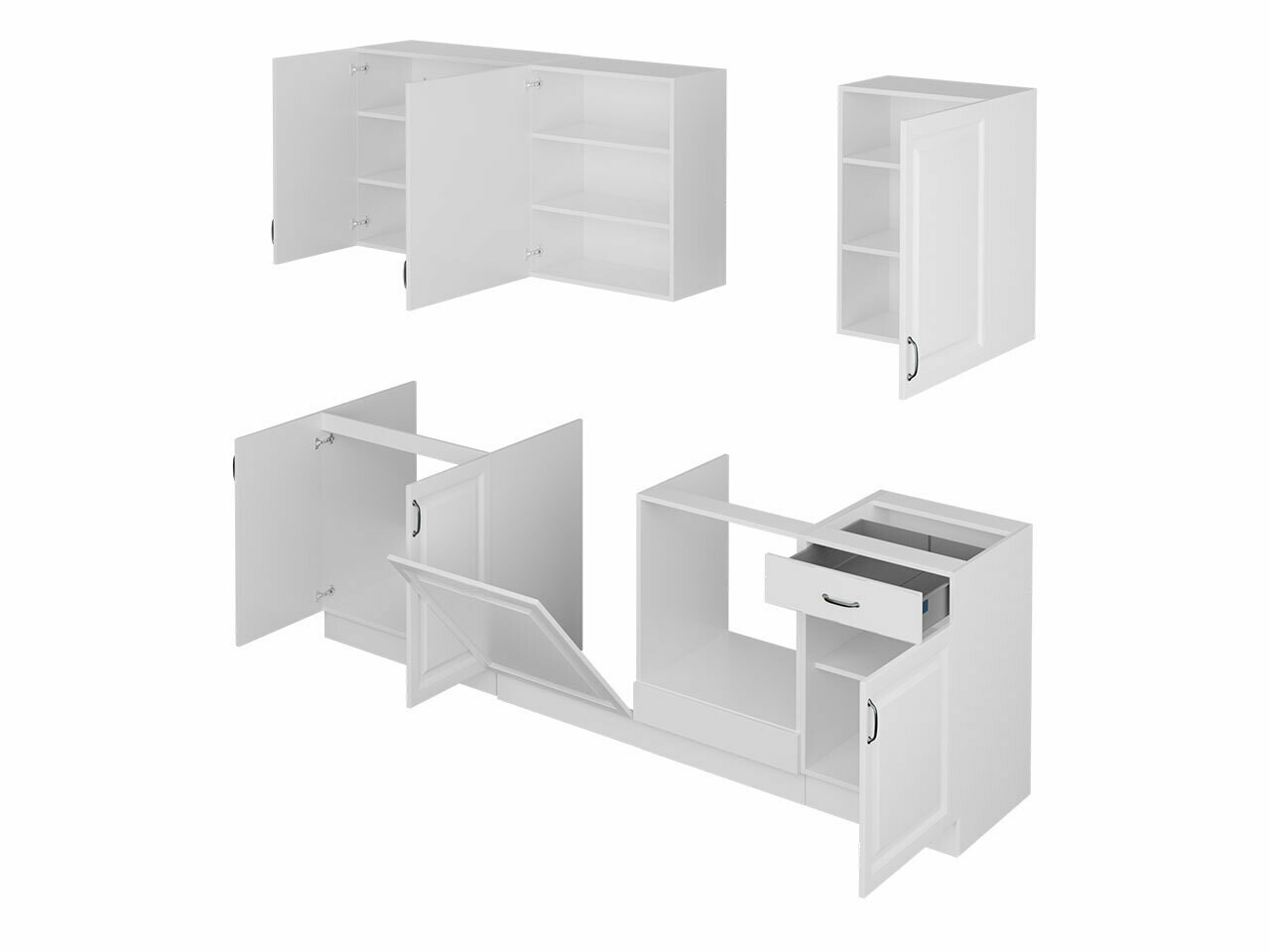 Modularni kuhinjski komplet Retro White 150