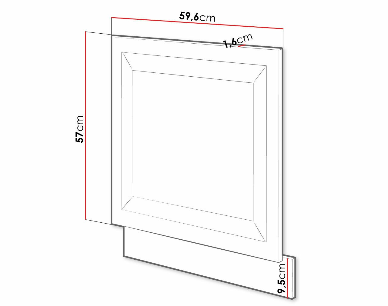 Vrata pomivalnega stroja Retro Grey 145