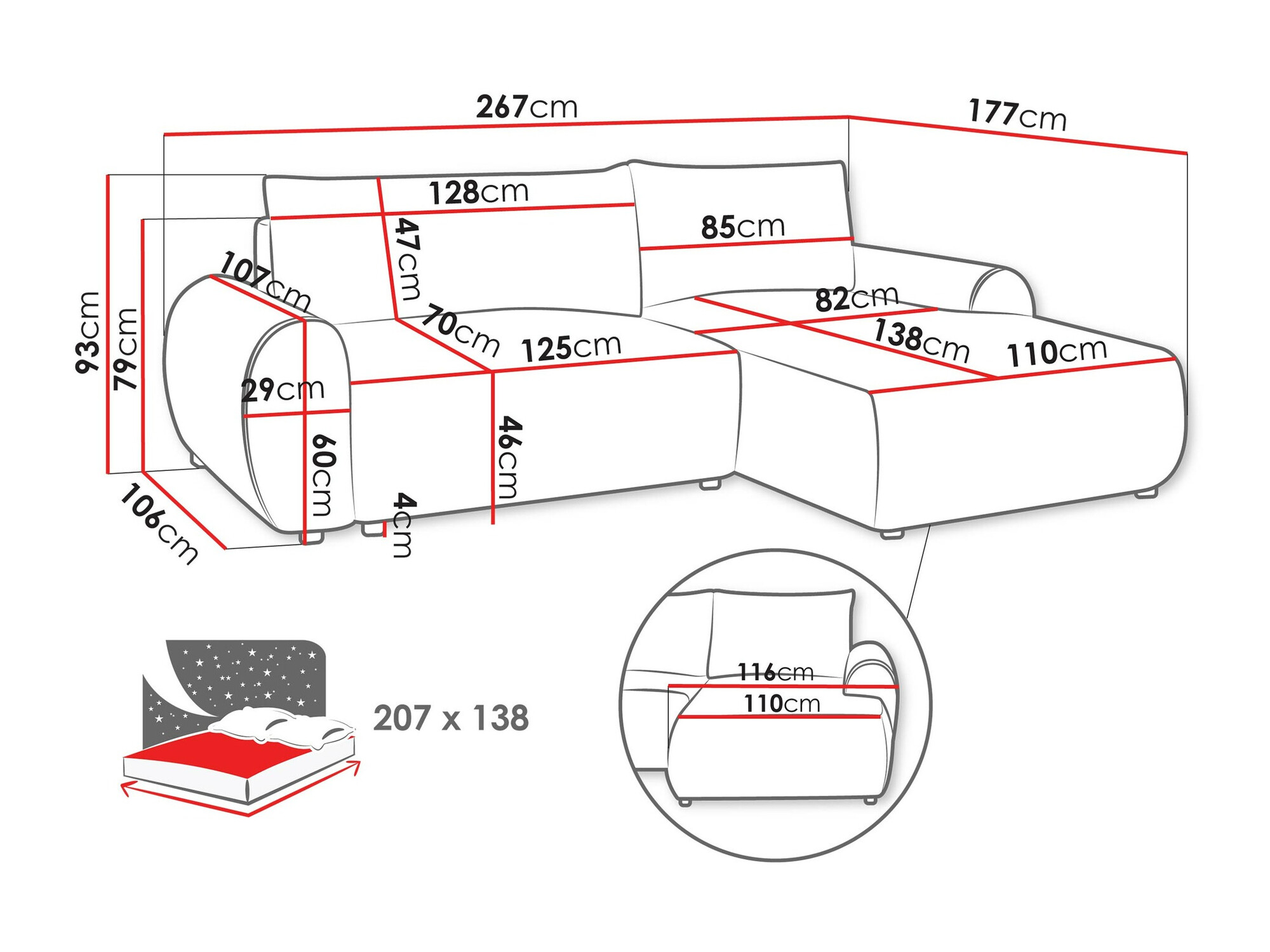 Kotna garnitura TrendyNest 103 (Tilia 86)