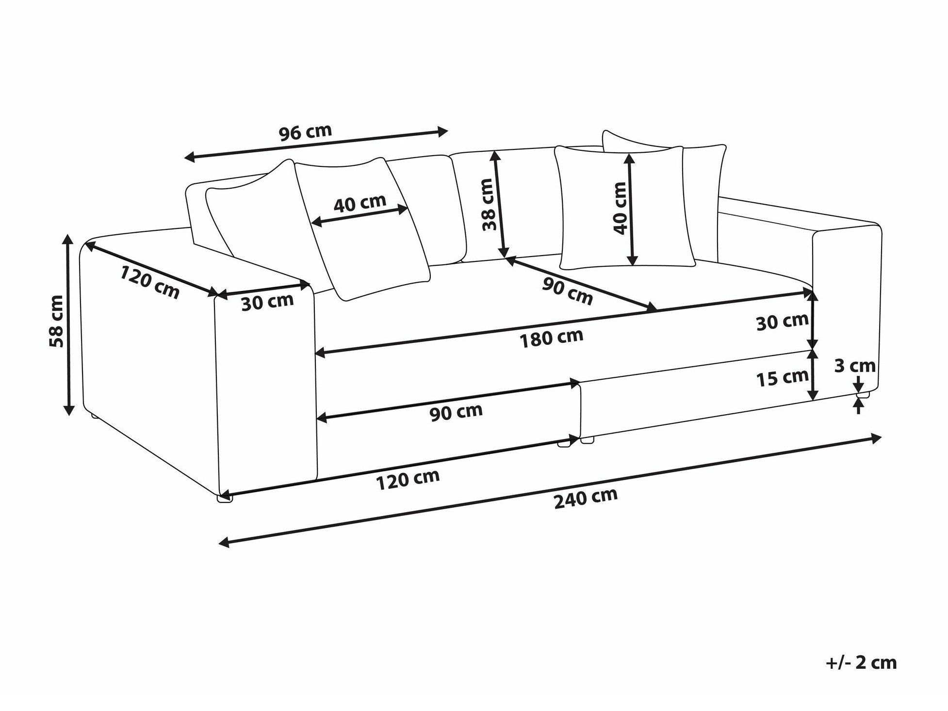 Kavč Berwyn 2464 (Črna)