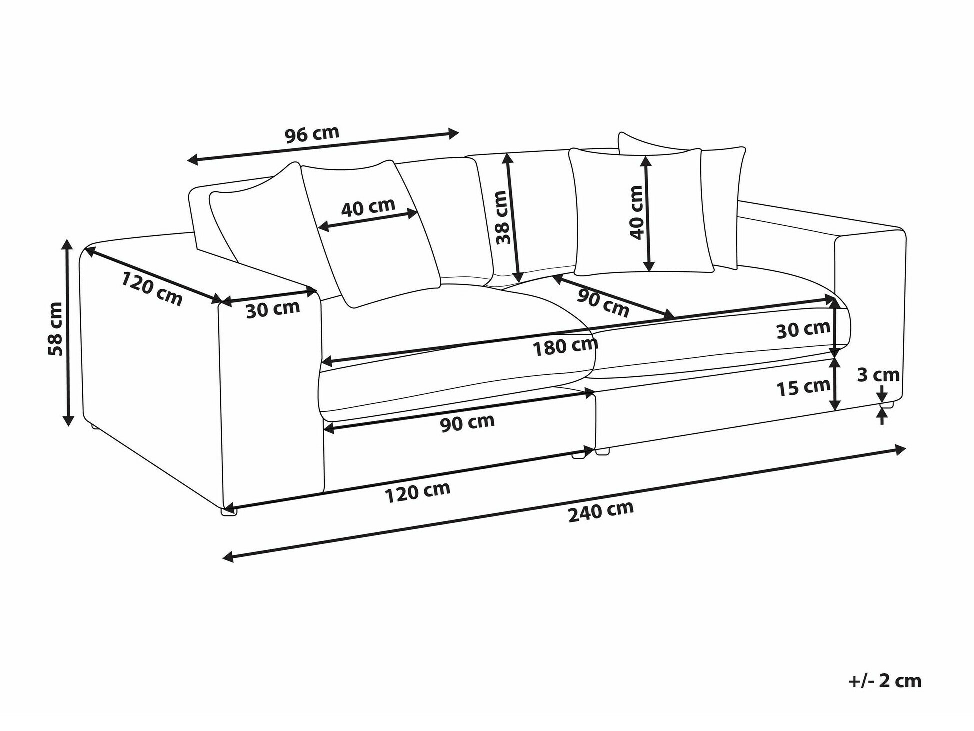 Kavč Berwyn 2464 (Oranžna)
