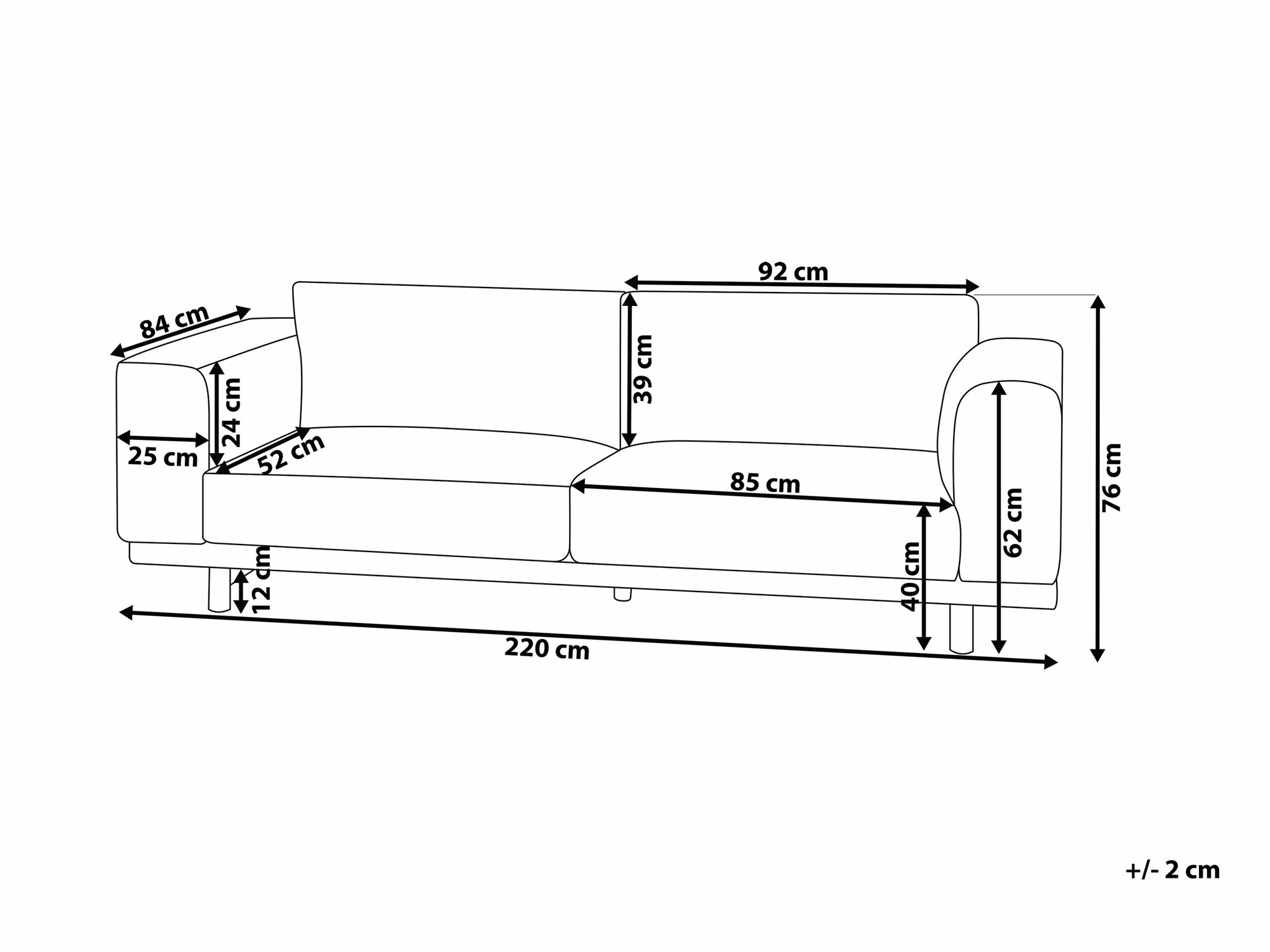 Kavč Berwyn 697 (Rdeča)