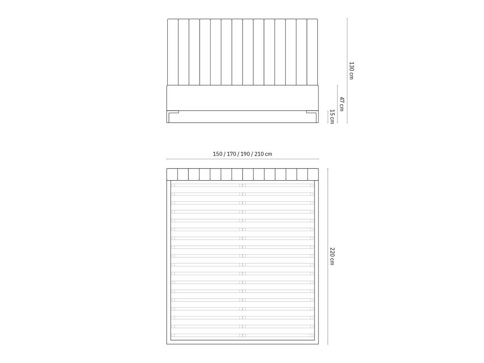 Postelja Beckley 146 (Bluvel 22)