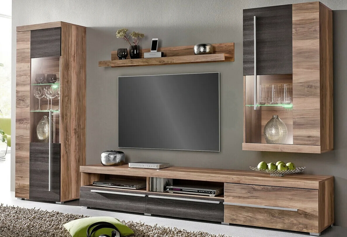 Komplet za dnevno sobo Sorciro 105 (Oreh + Temen hrast)