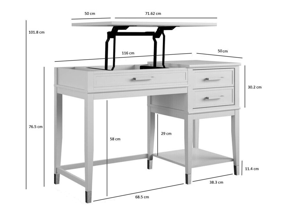 Pisalna miza CosmoLiving by Cosmopolitan Belromu 102 (Svetlo zelena)