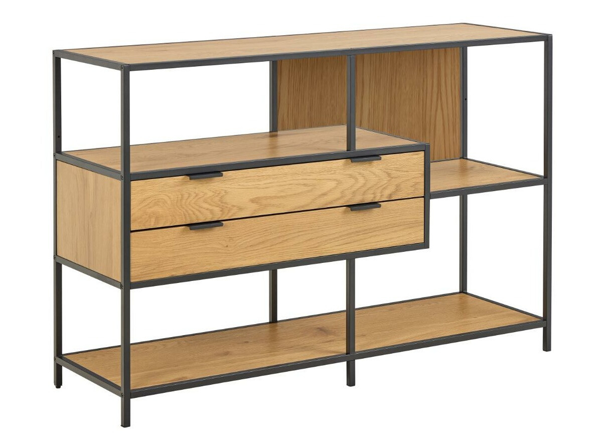 Regal Norsica Sevferi 183 (Črna + Divji hrast)