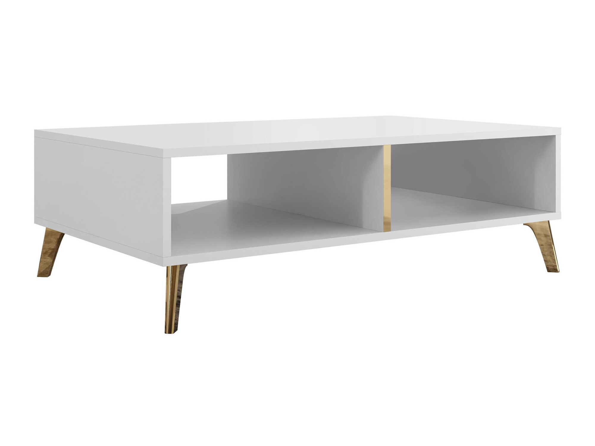 Komplet za dnevno sobo Teslomo 102 (Bela + Sijaj bela)