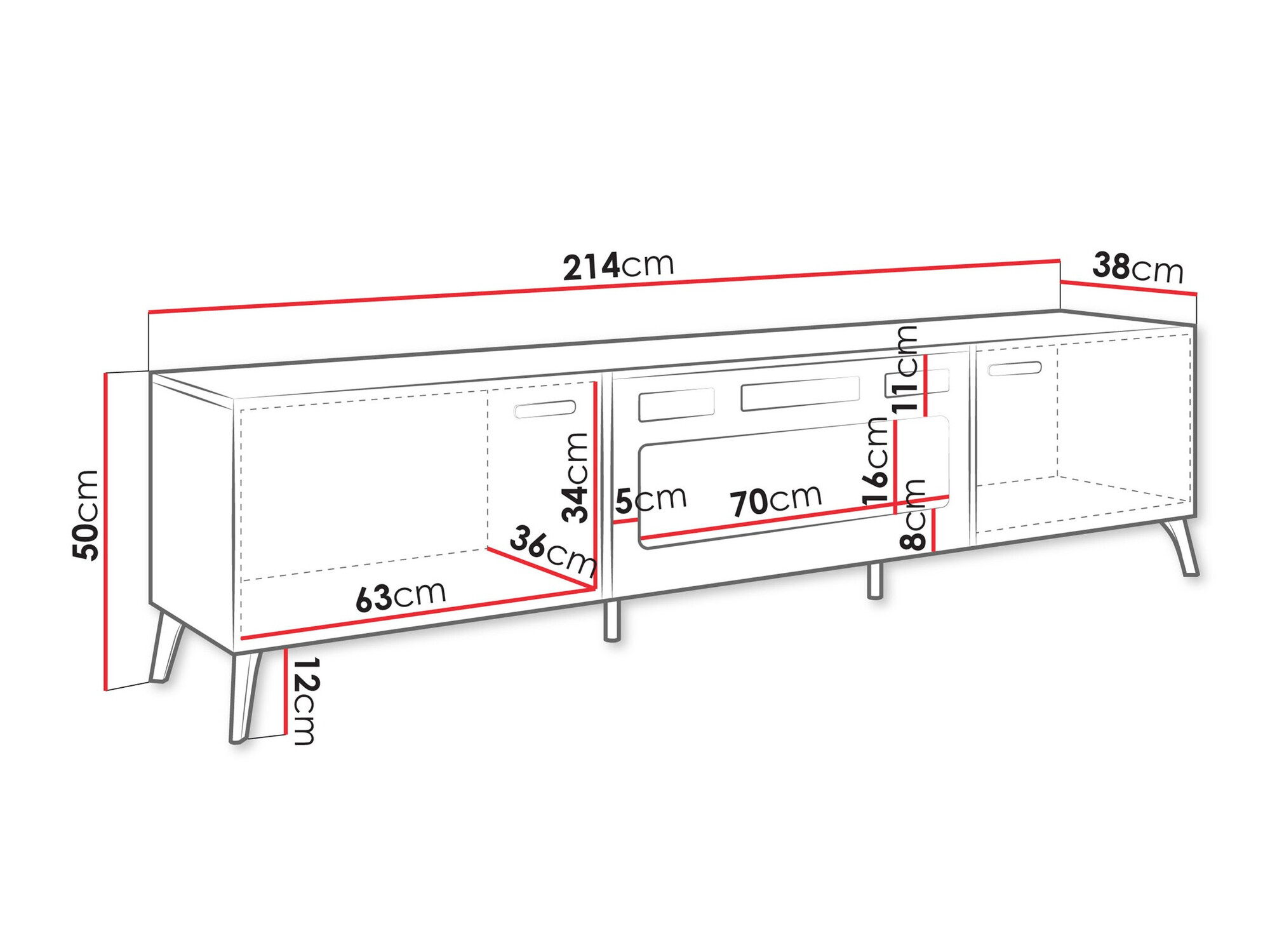 TV-omarica Comfivo Teslomo 112 (Bela + Sijaj bela)
