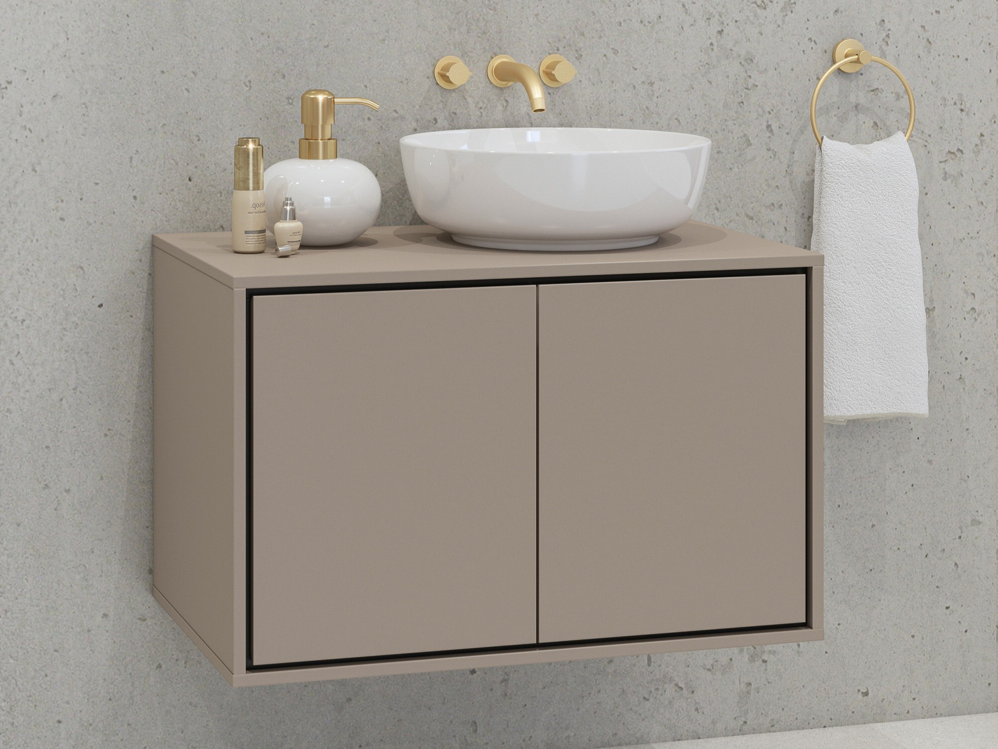 Viseča kopalniška omarica za umivalnik Tecavu 103 (Congo)