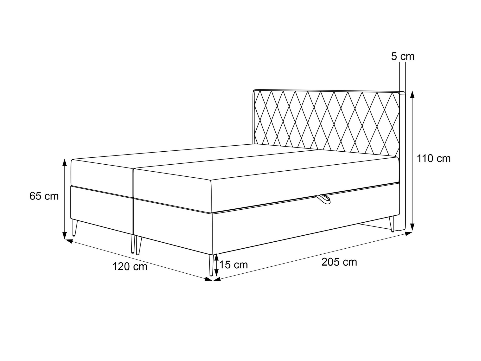 Boxspring postelja Martinez 110 (Magic Velvet 2225)