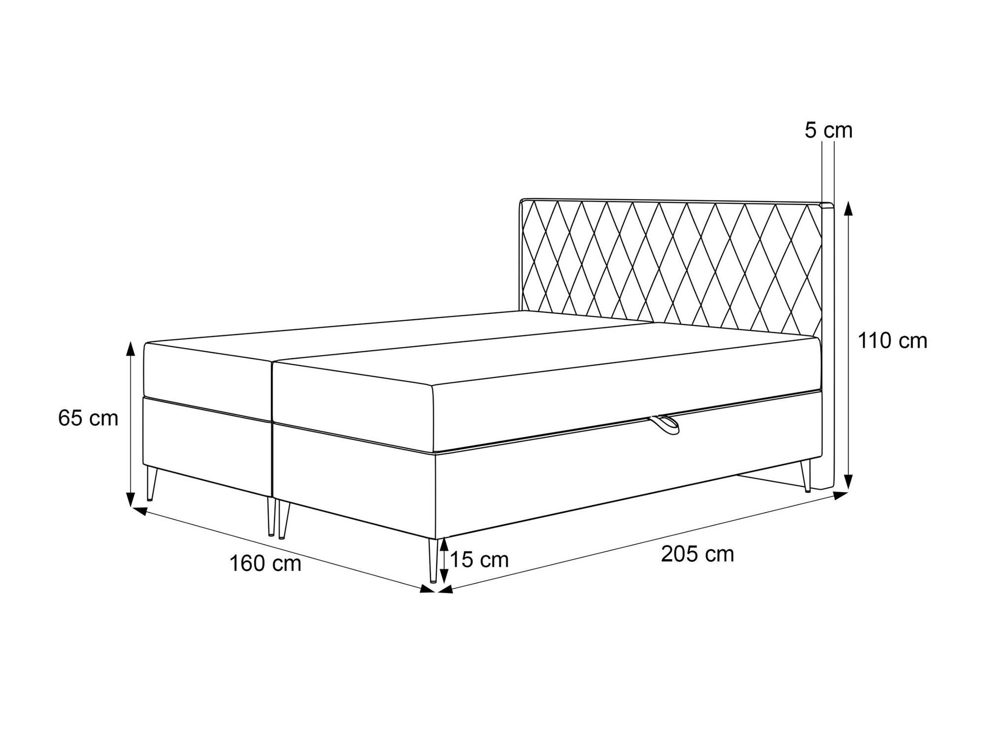Boxspring postelja Martinez 110 (Magic Velvet 2225)